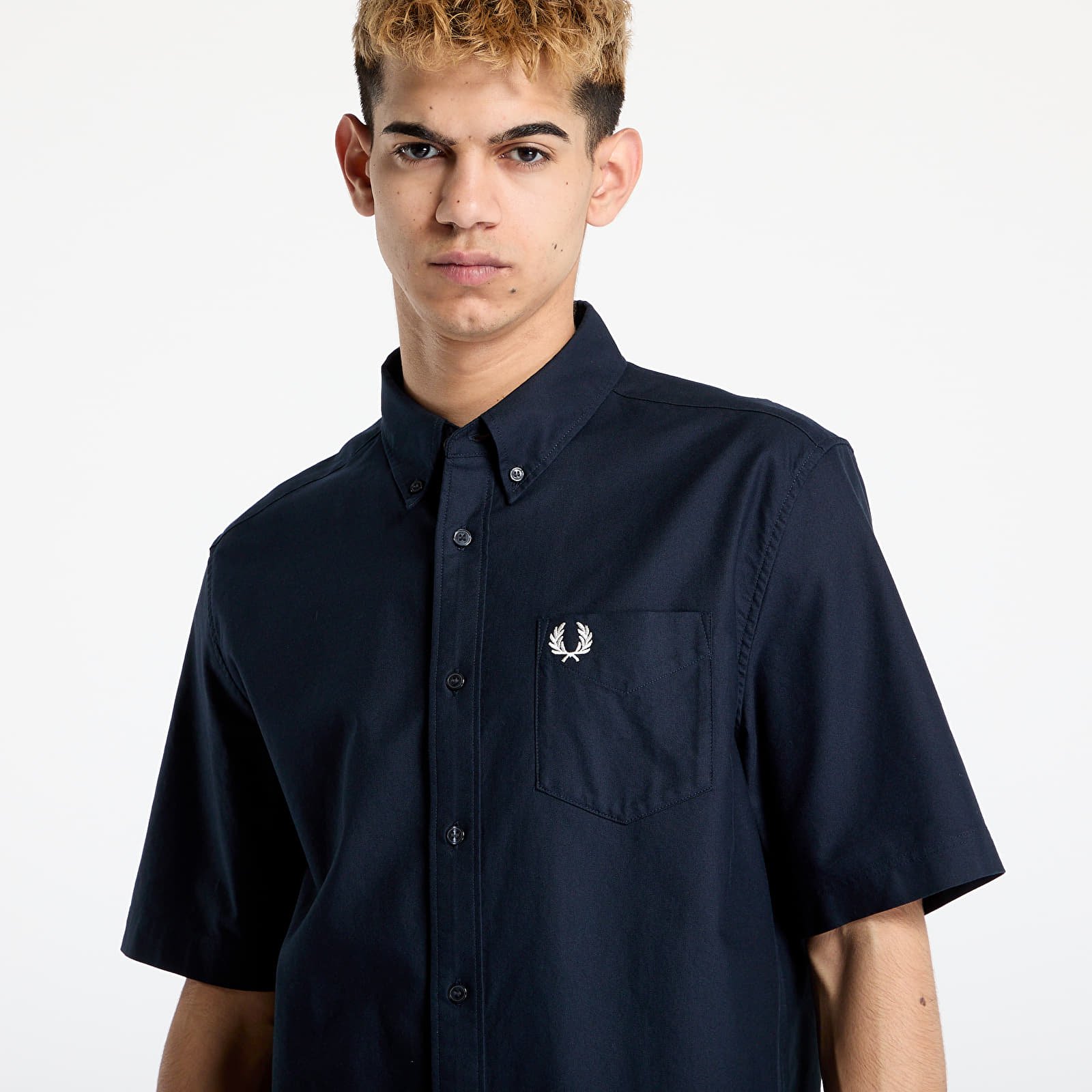 Overhemden FRED PERRY Oxford Shirt Navy
