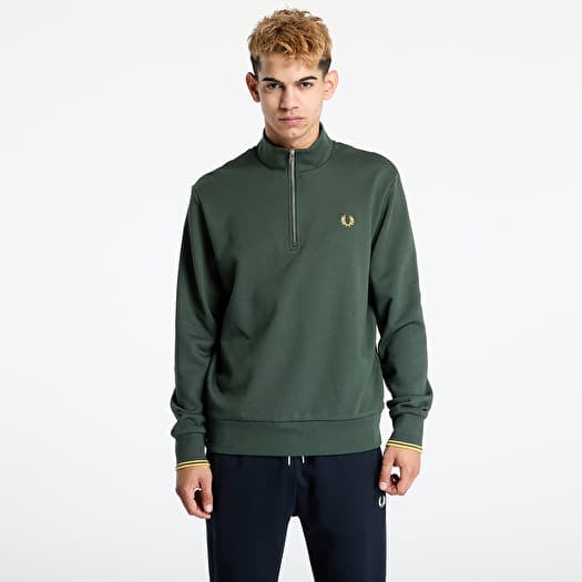Sweatshirt FRED PERRY Half Zip Sweatshirt Court Green