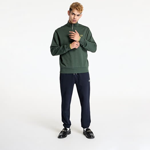 FRED PERRY☆ Half Zip Sweatshirt COURT GREEN Men's sweatshirts FRED PERRY Half Zip Sweatshirt Court Green