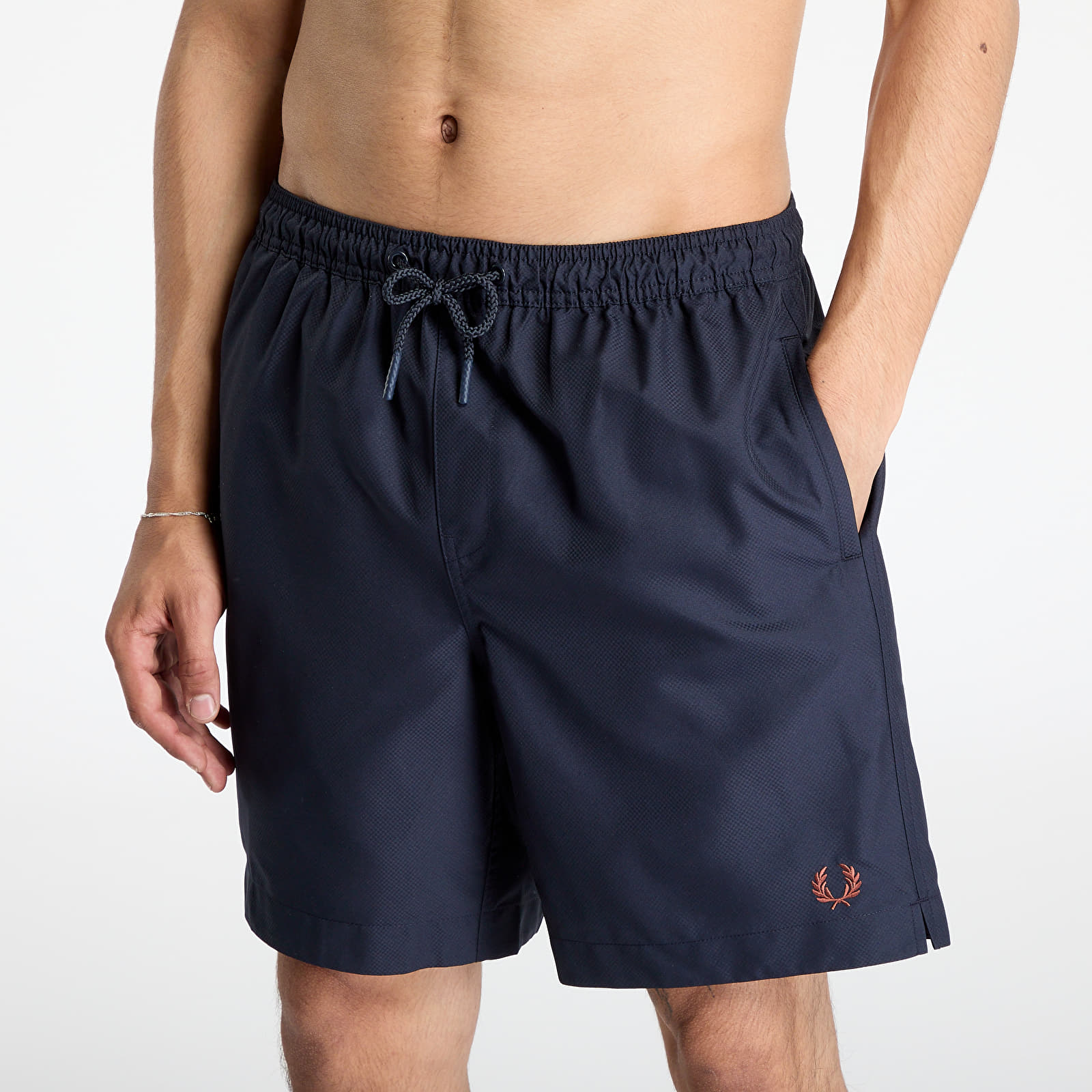 Men's swimwear FRED PERRY Classic Swimshort Navy/ Cinnamon