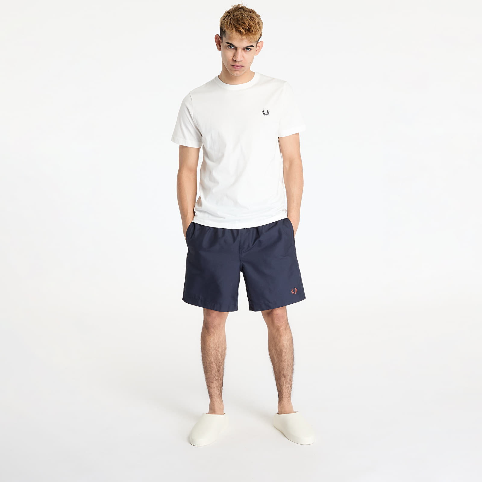 Men's swimwear FRED PERRY Classic Swimshort Navy/ Cinnamon