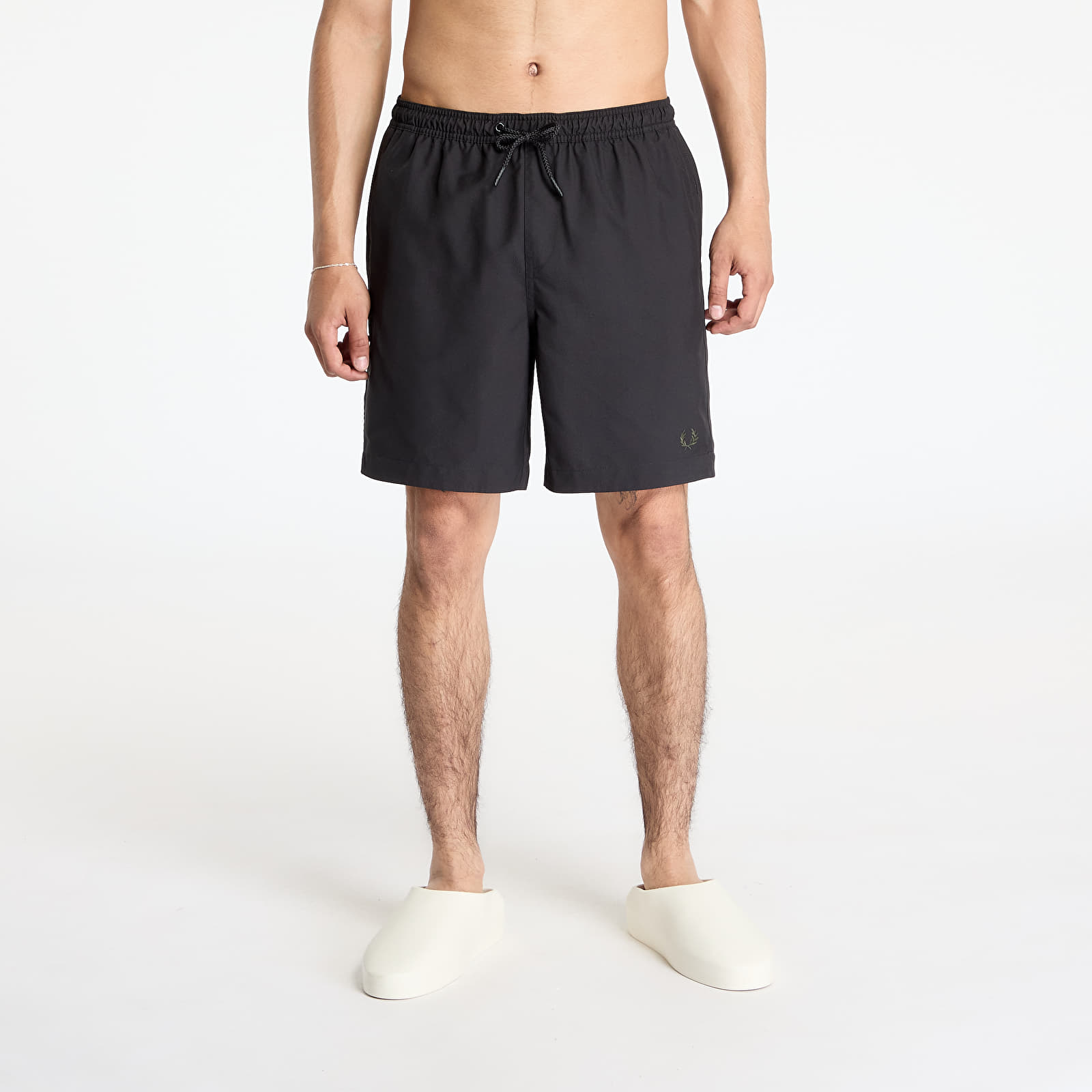 Bañadores de hombre FRED PERRY Classic Swimshort Black/ Green