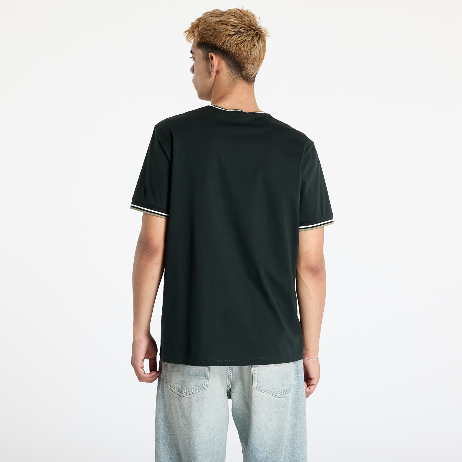 Men's T-shirts FRED PERRY Twin Tipped T-Shirt Nghgrn/ Lecr/ Olmn