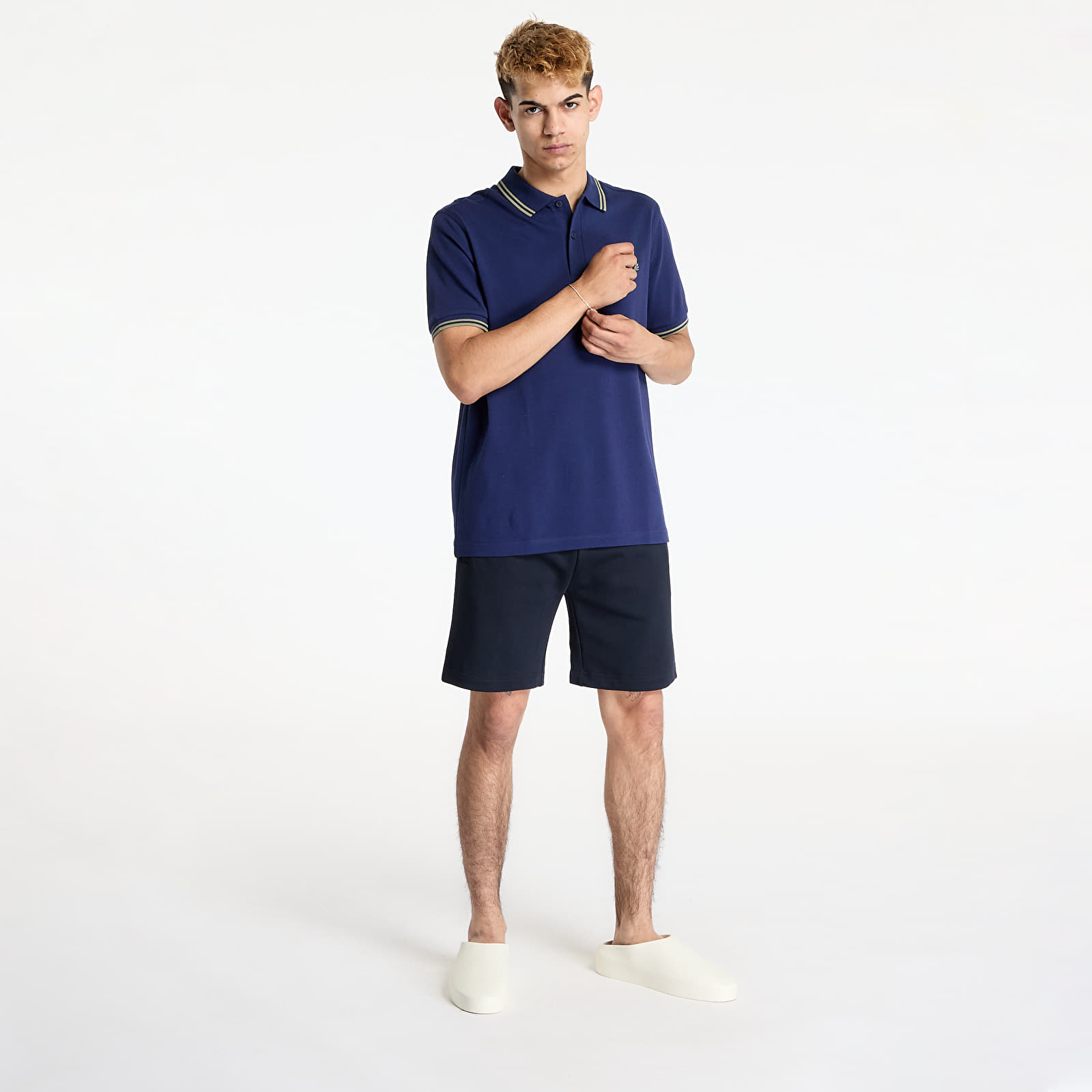 Camisetas hombre FRED PERRY Twin Tipped Fred Perry Shirt Blue/ Olive Mint