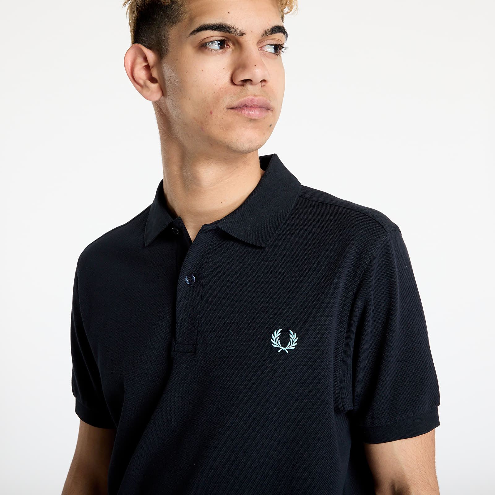 Men's T-shirts FRED PERRY The Fred Perry Shirt Navy/ Mint Blue