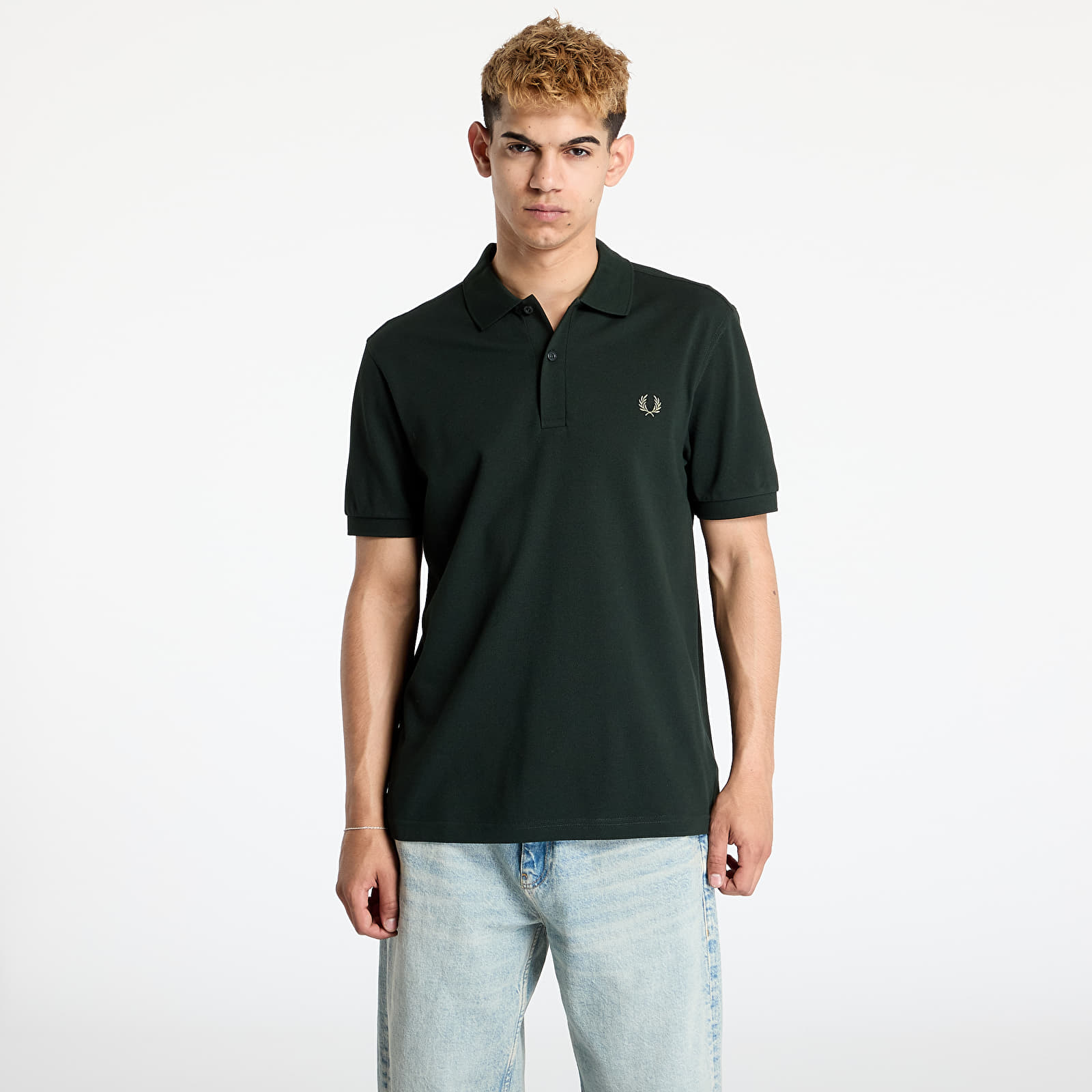 T-skjorter for menn FRED PERRY The Fred Perry Shirt Night Green/ Olive Mint