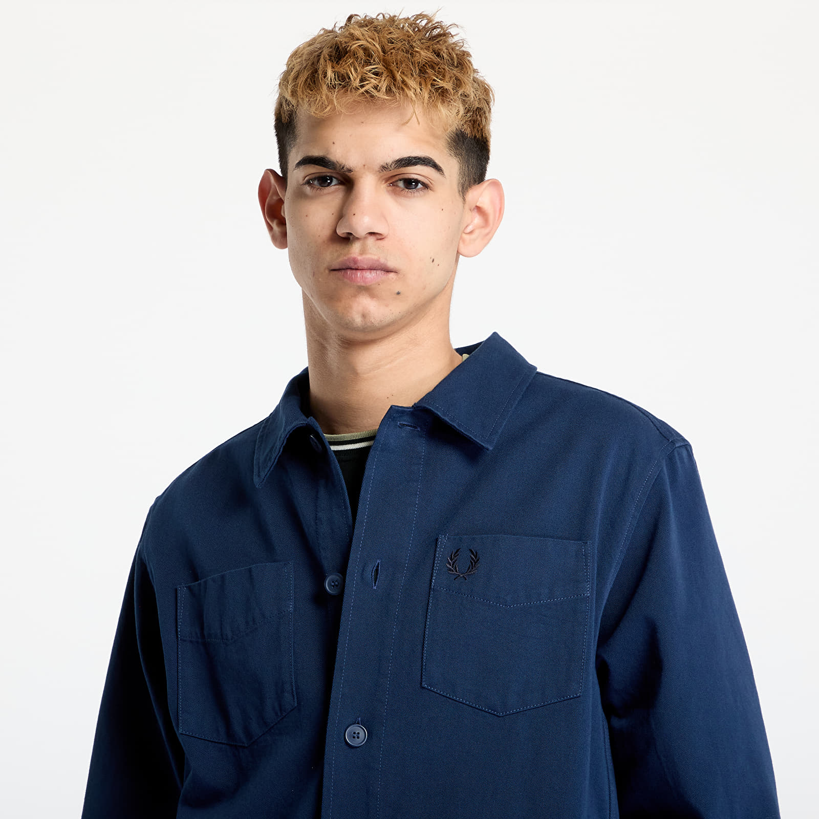 Men's shirts FRED PERRY Twill Overshirt Tennis Blue
