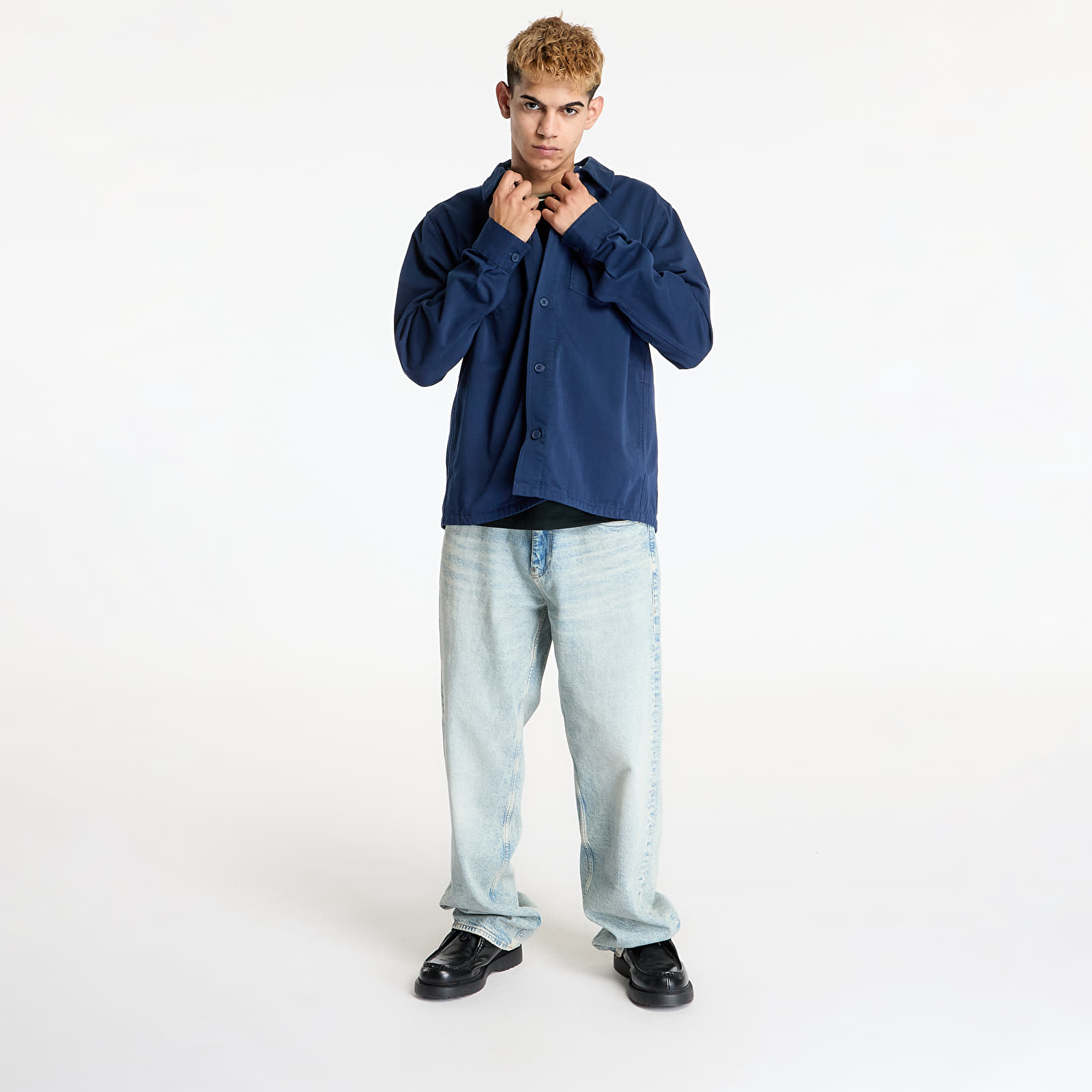 Men's shirts FRED PERRY Twill Overshirt Tennis Blue