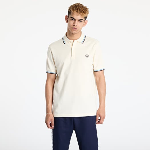 Maglietta FRED PERRY Twin Tipped Fred Perry Shirt Ecru/ Sftbl/ Brick