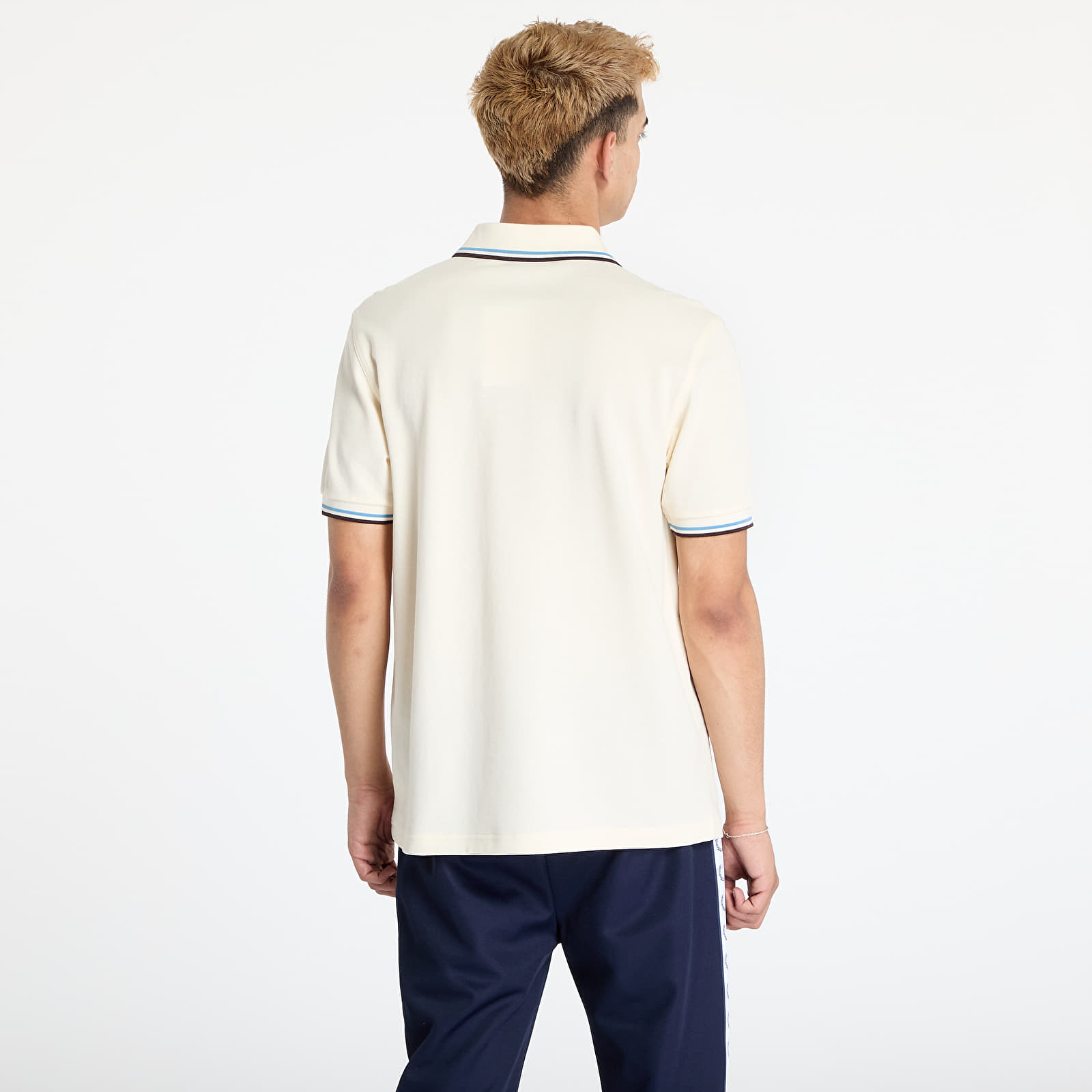 Men's T-shirts FRED PERRY Twin Tipped Fred Perry Shirt Ecru/ Sftbl/ Brick
