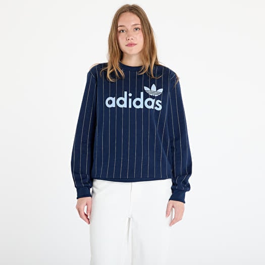 Sweatshirt adidas Pinstripe Graphic Sweatshirt Blue/ Night Indigo/ Off White