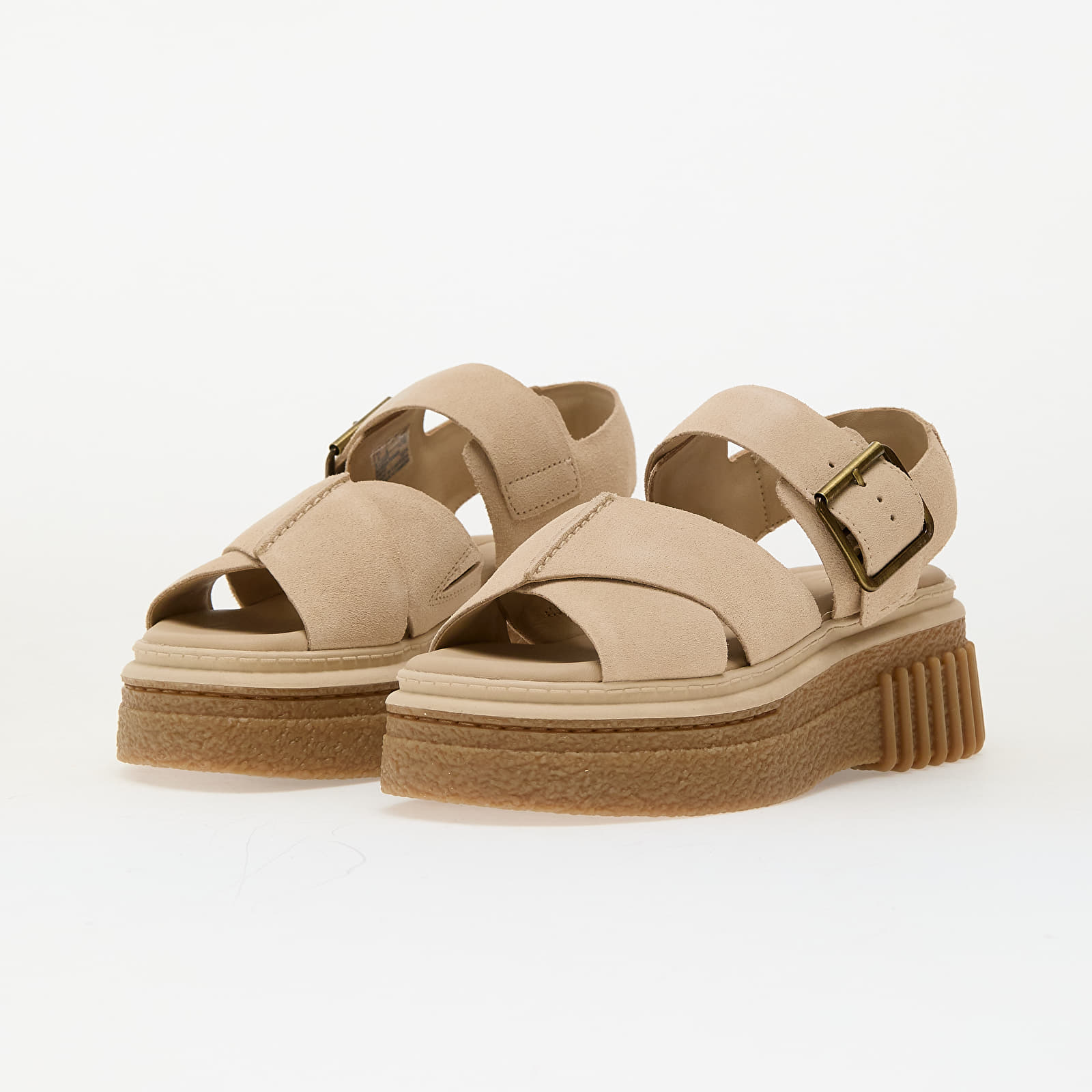 Ženske tenisice i cipele Clarks Originals Evamar Wish Ecru Suede