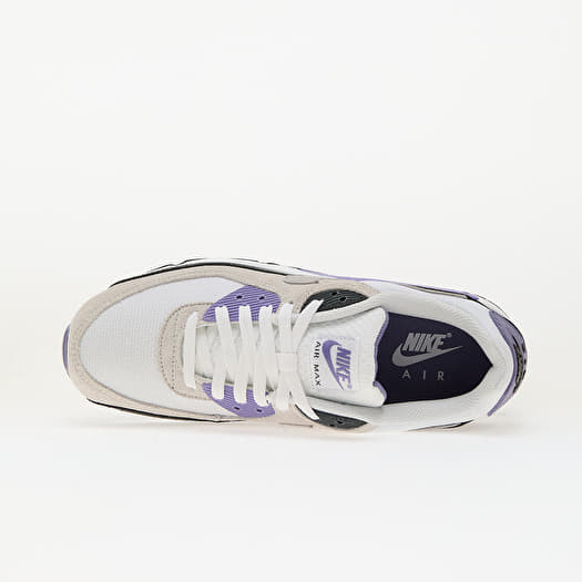 Nike Air Max 90 White/ Lt Smoke Grey-Dusty Amethyst | Queens