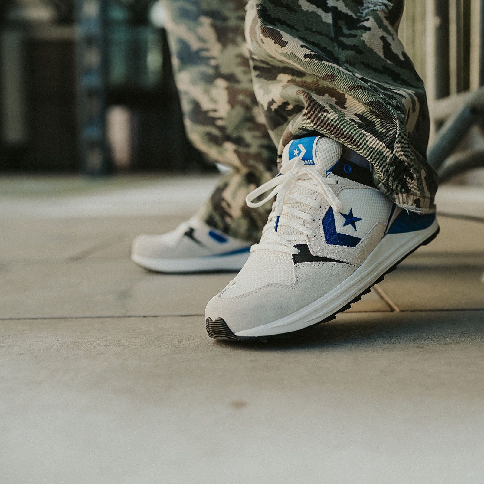 Men's sneakers and shoes Converse Wave Trainer Ox White/ Blue