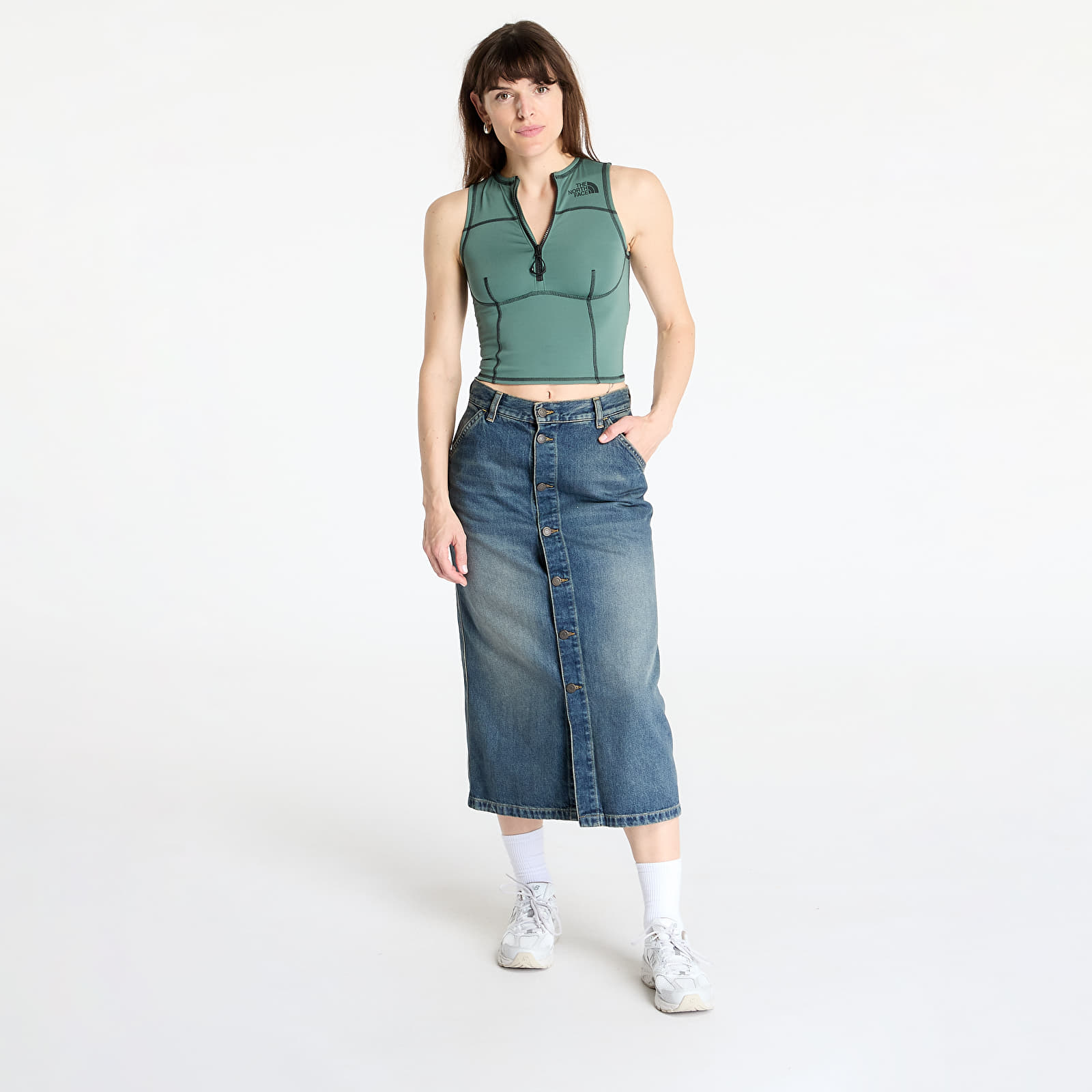 Topy The North Face W Nse Top Tank Duck Green