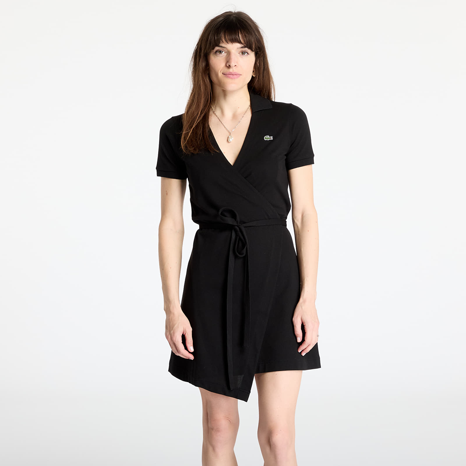 Kleider LACOSTE Stretch Mini Pique Dress Black