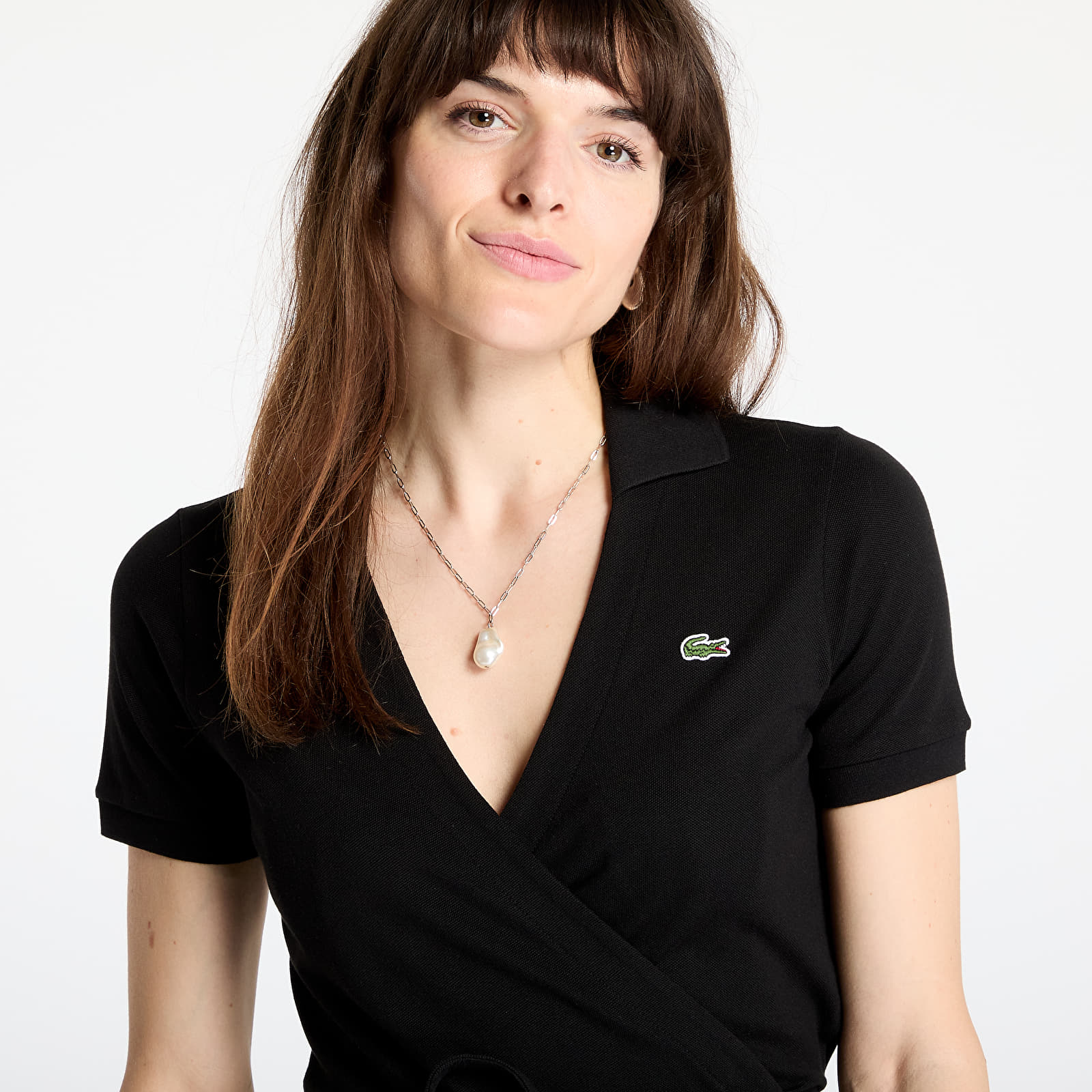 Kleider LACOSTE Stretch Mini Pique Dress Black