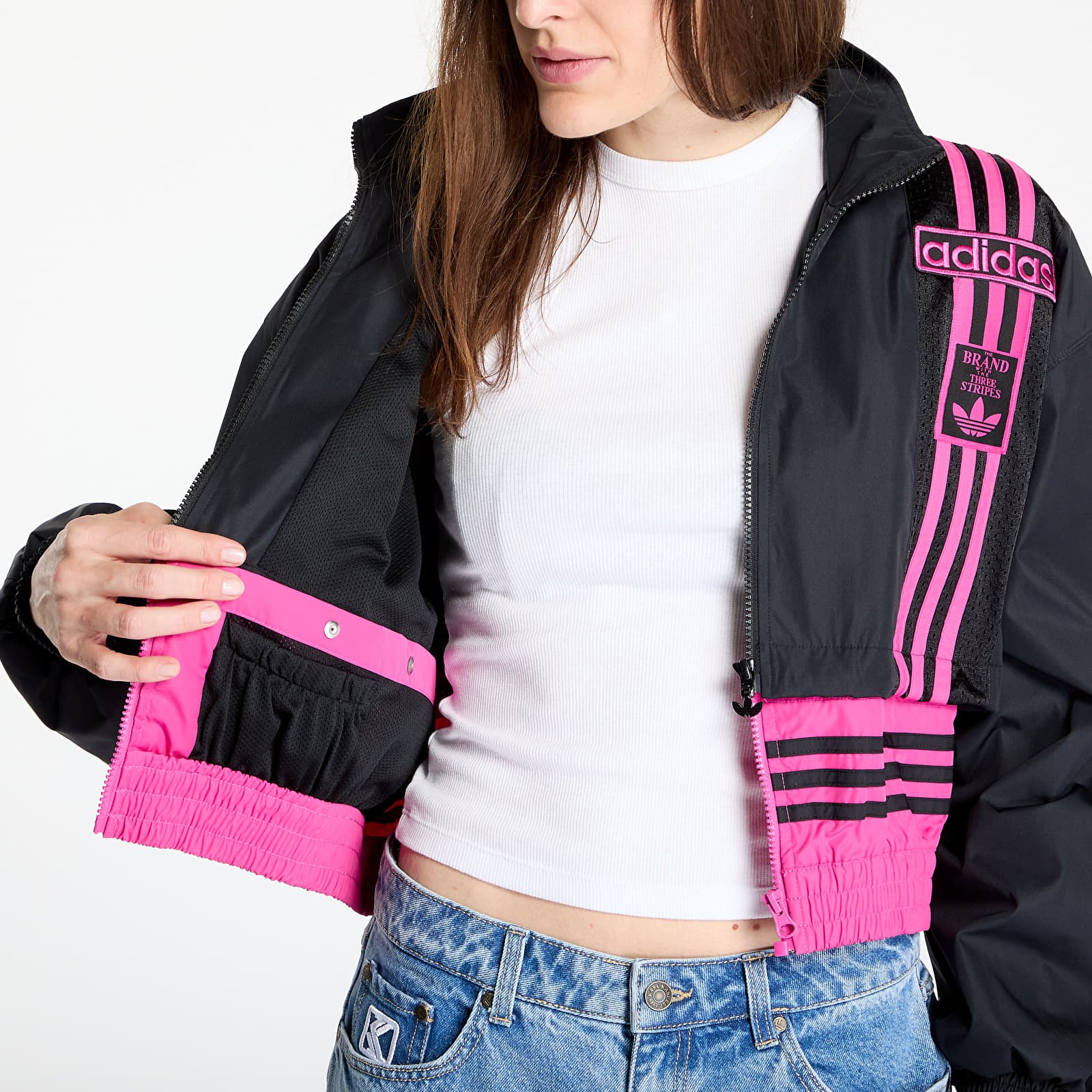 Joped adidas Adibreak Woven 2In1 Track Top Black/ Semi Lucid Fuchsia