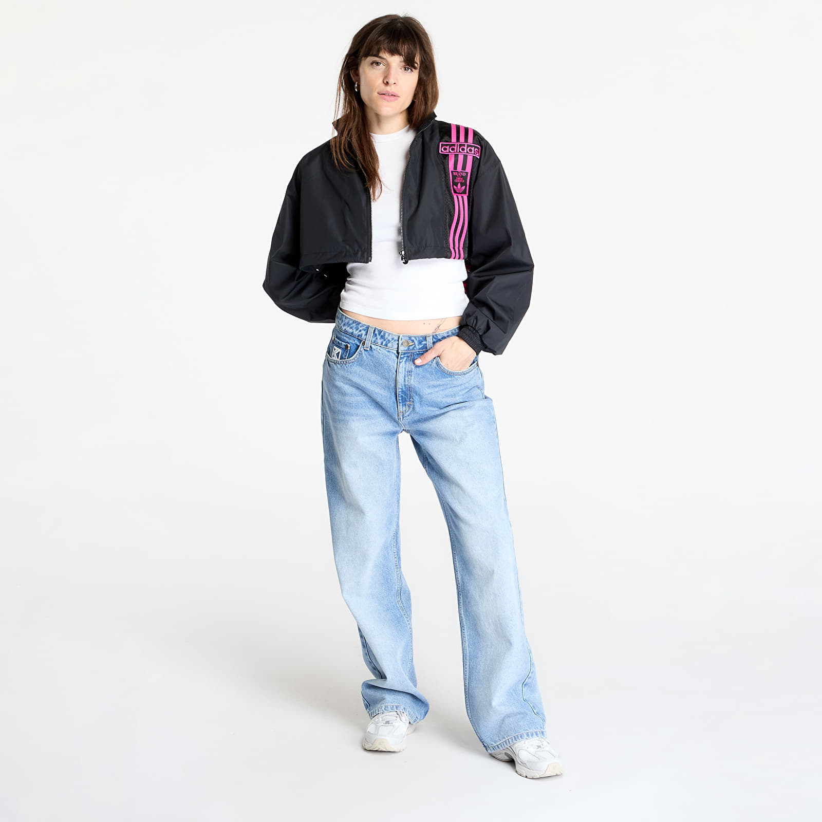 Joped adidas Adibreak Woven 2In1 Track Top Black/ Semi Lucid Fuchsia