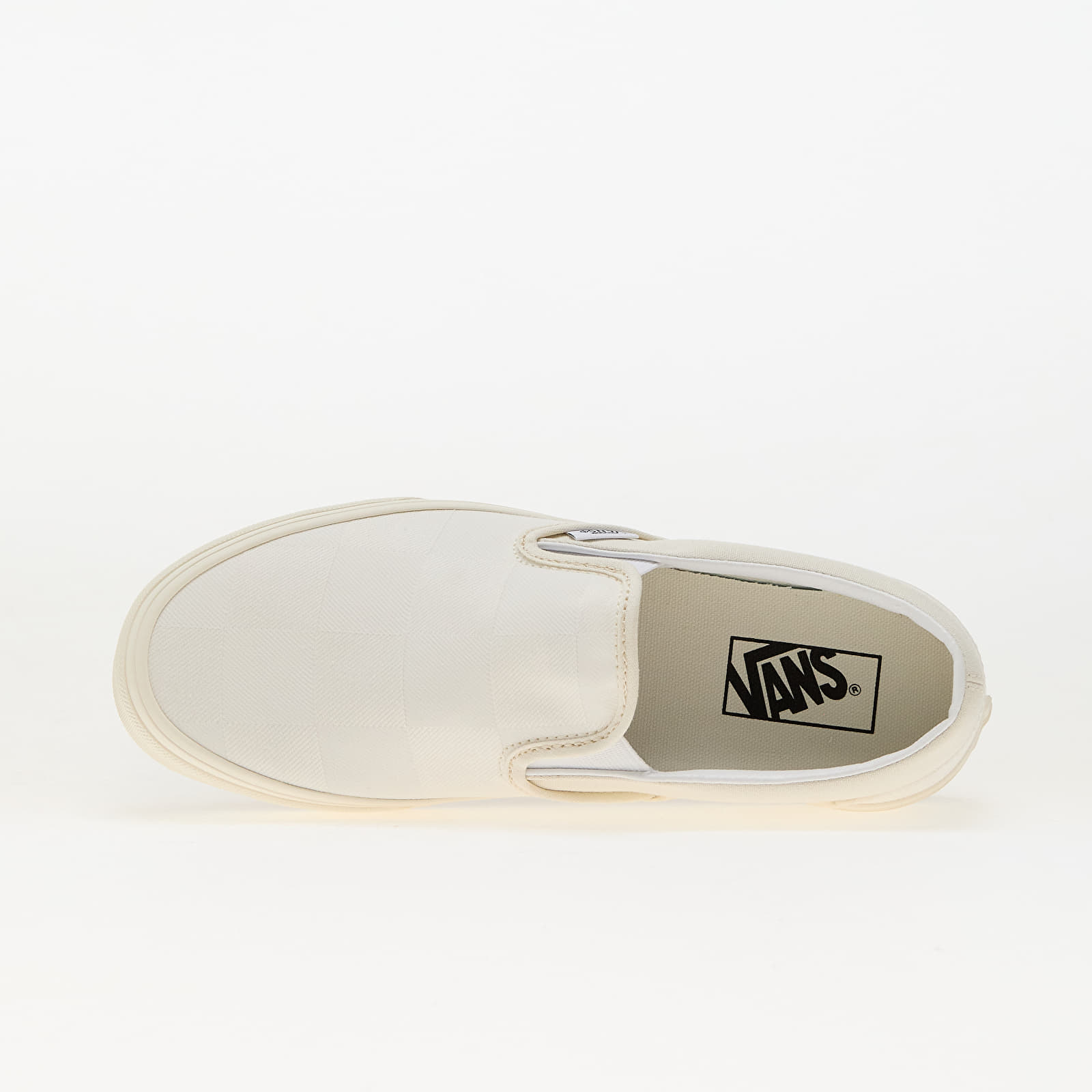 Herenschoenen Vans Classic Slip-On Mono Checkerboard White