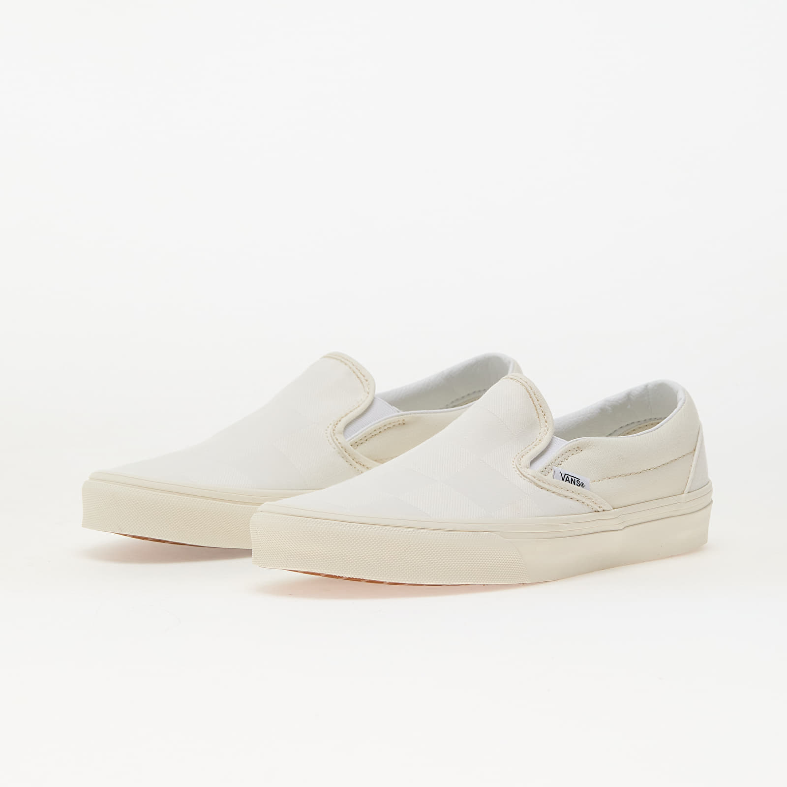 Herenschoenen Vans Classic Slip-On Mono Checkerboard White