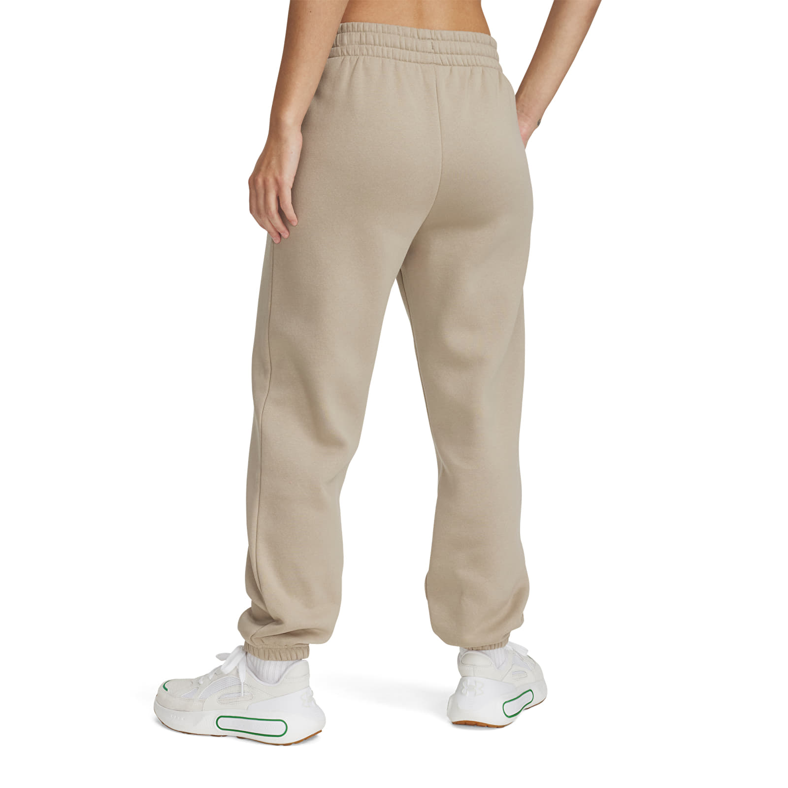 Women's Trousers Under Armour Icon Fleece Jogger City Khaki/ White