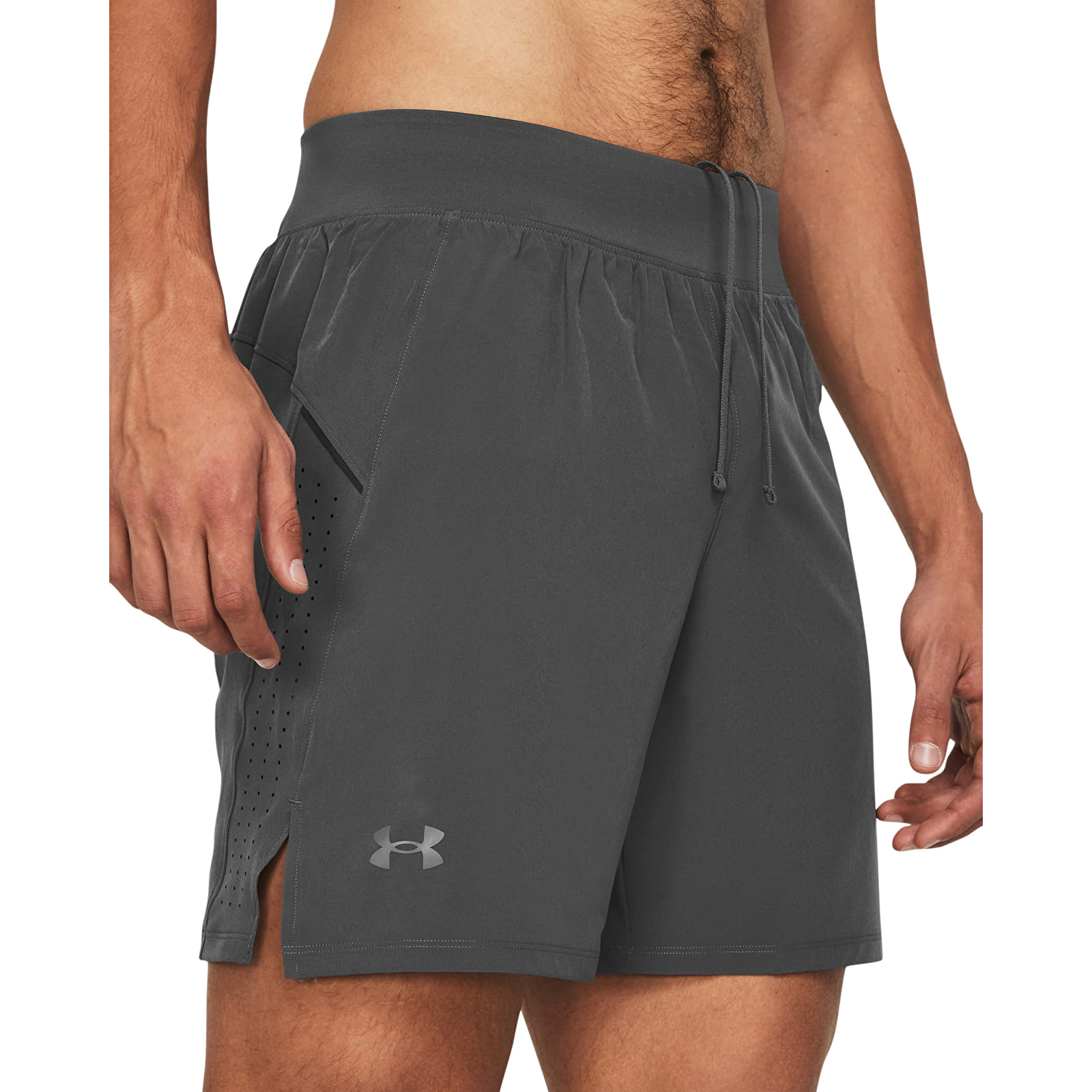 Pantalones cortos para hombre Under Armour LAUNCH PRO 7'' SHORTS Castlerock/ Castlerock/ Reflective