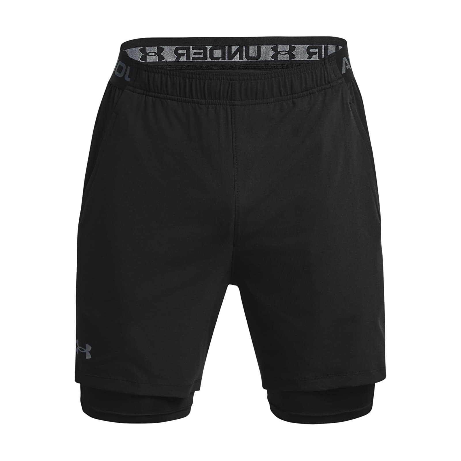 Shorts für Männer Under Armour Vanish Woven 2in1 Sts Black/ Black/ Pitch Gray