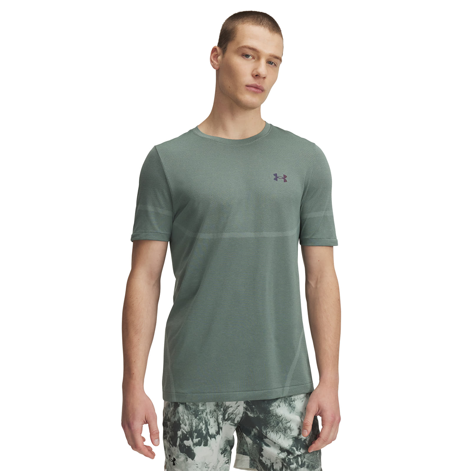 Meeste T-särgid Under Armour Vanish Elite Seamless SS Tee Silica Green/ Iridescent