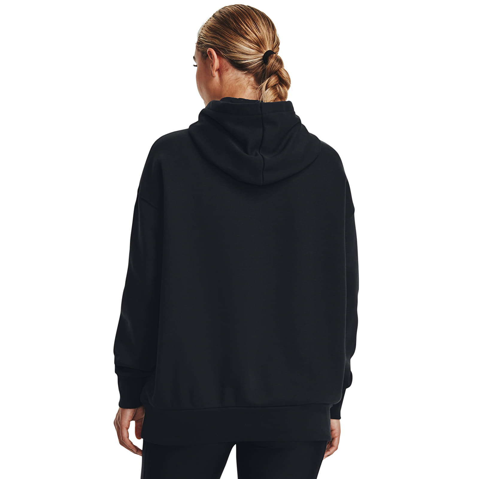 Bluzy damskie Under Armour Icon Fleece OS Hoodie Black/ White