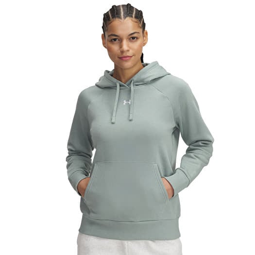 Sweatshirt Under Armour Rival Fleece Hoodie Silica Green/ White