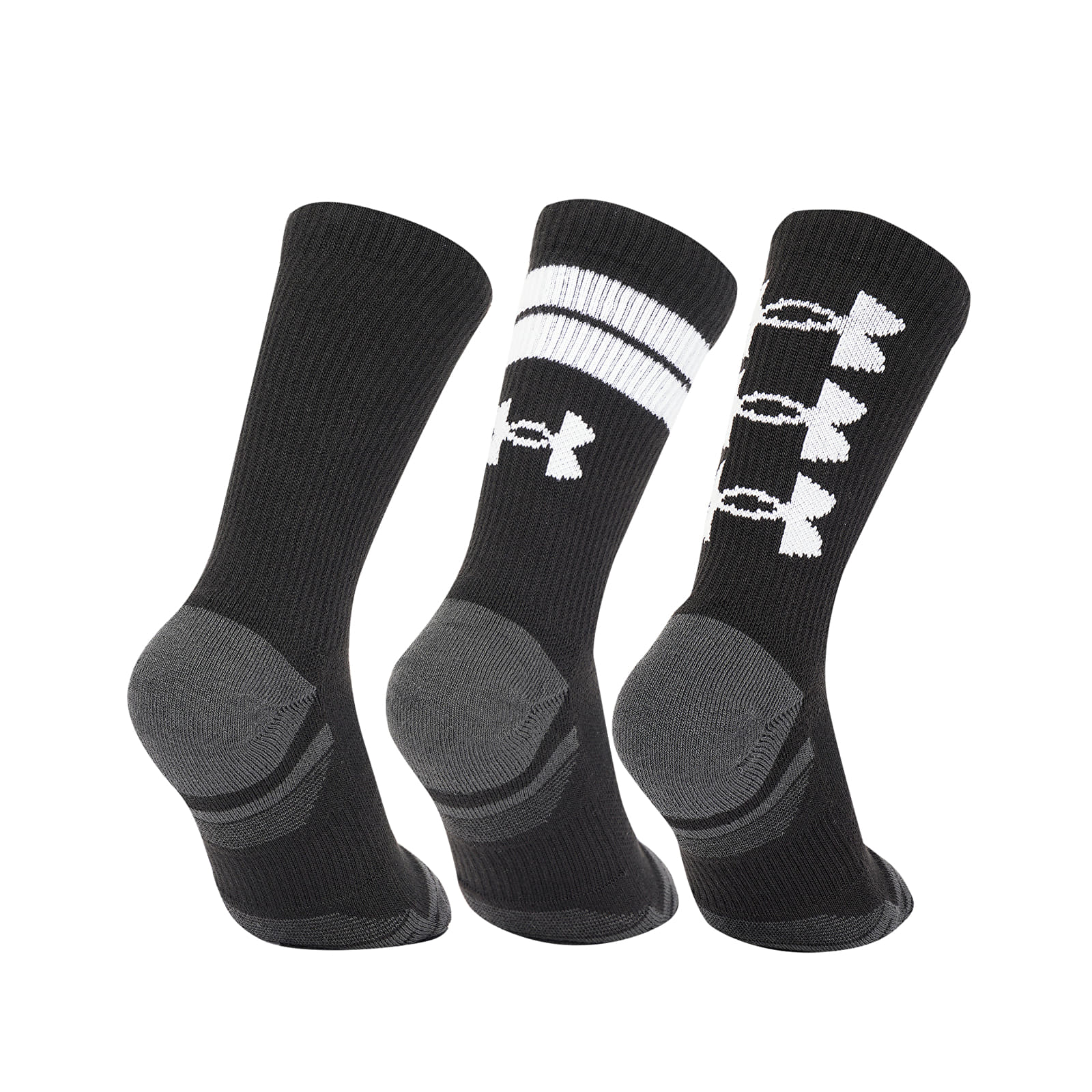 Calcetines para hombre Under Armour Perf Tech Nov 3-Pack Crew Black/ Black/ White