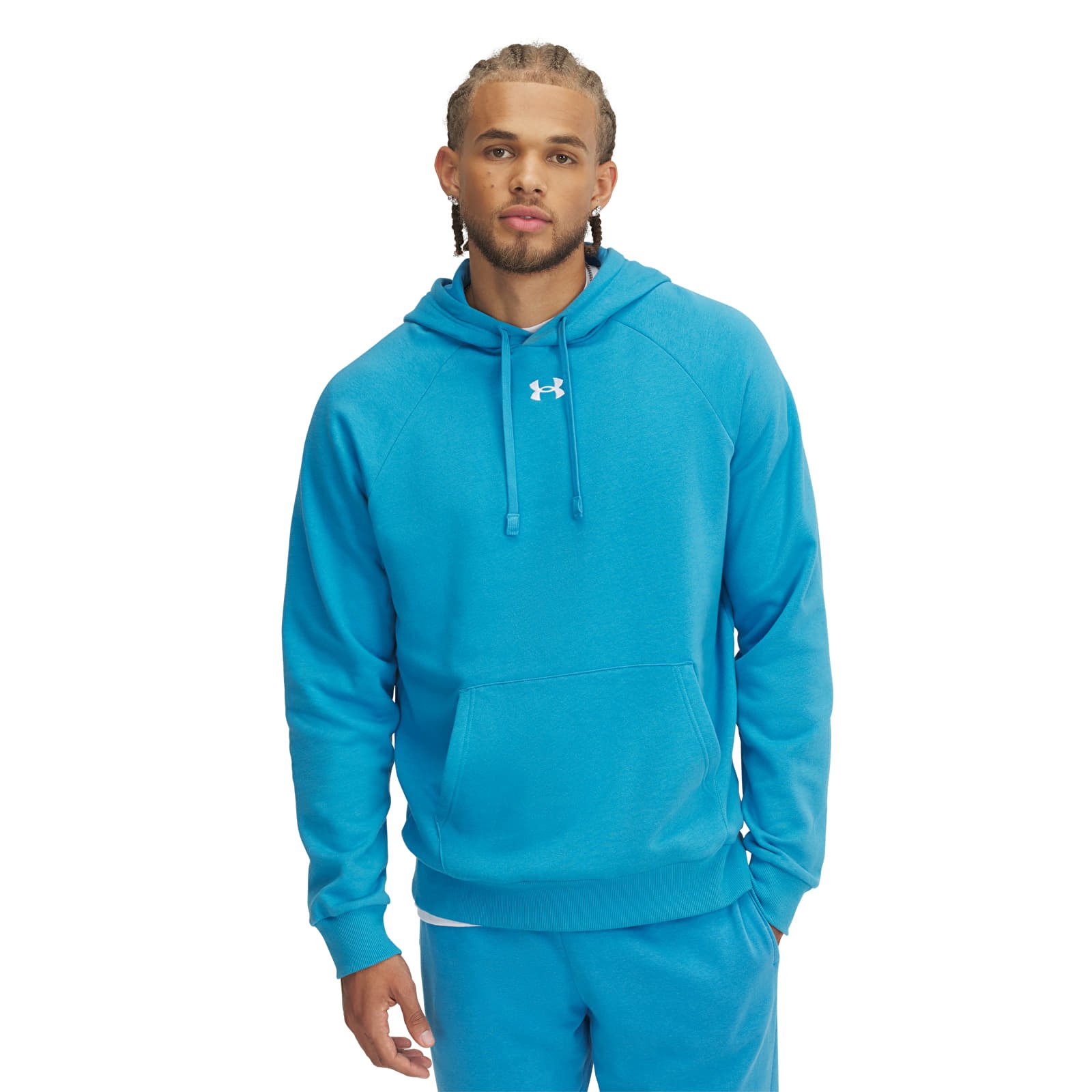Men's sweatshirts Under Armour Rival Fleece Hoodie Ether Blue/ White