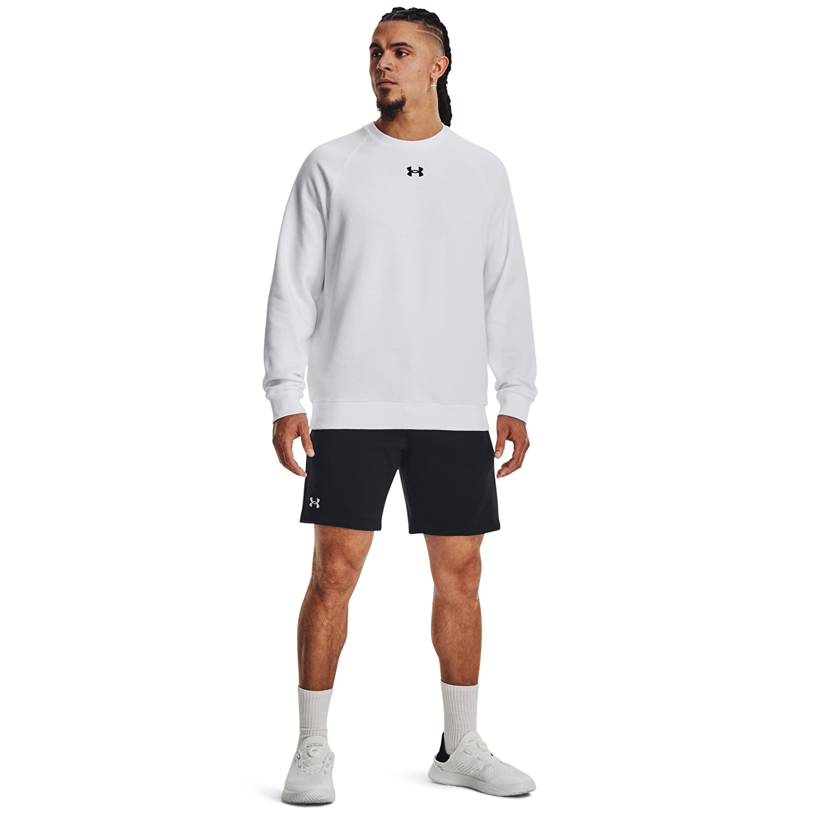 Men's shorts Under Armour Rival Fleece Shorts Black/ White