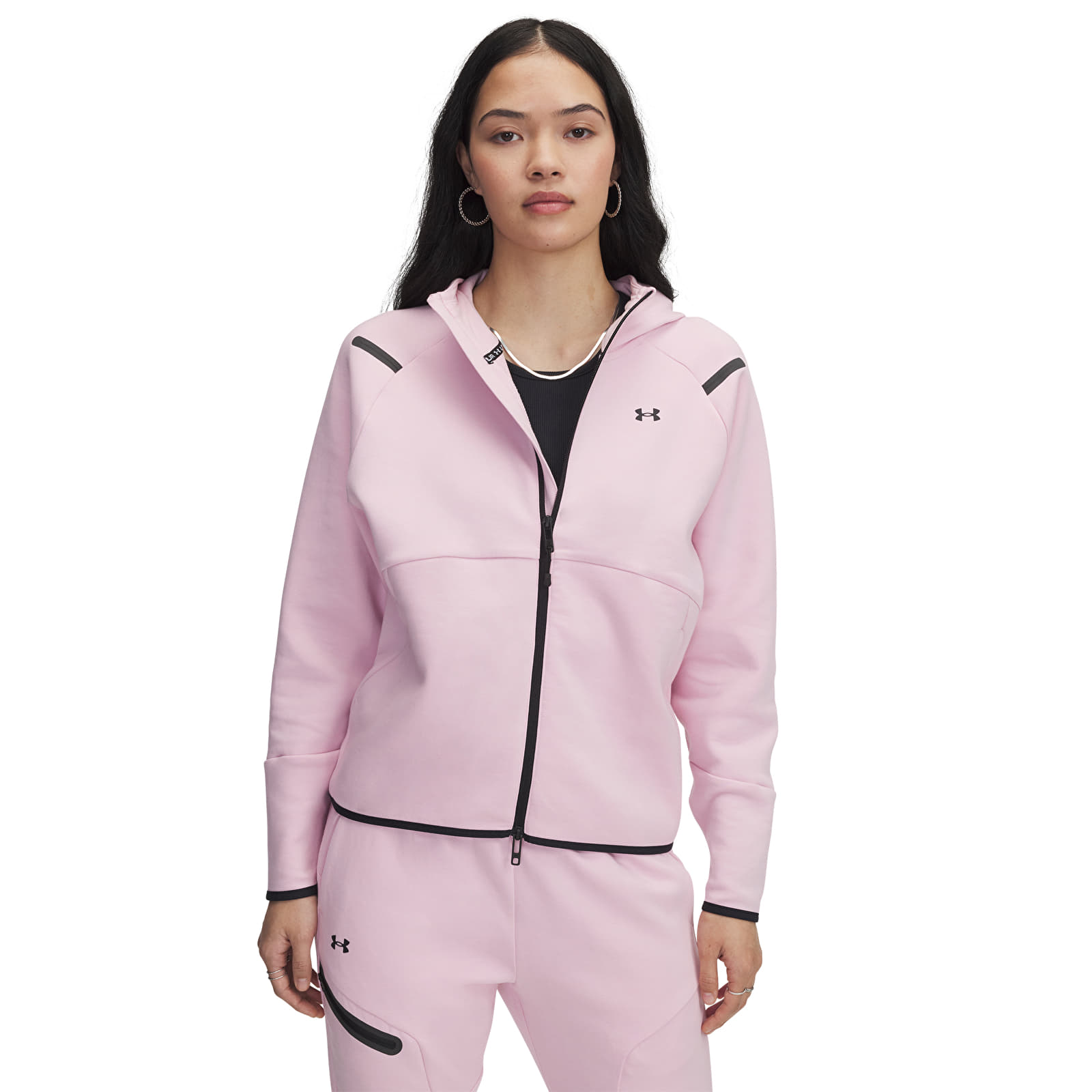 Sweatshirts für Frauen Under Armour Unstoppable Fleece FZ Prime Pink/ Black