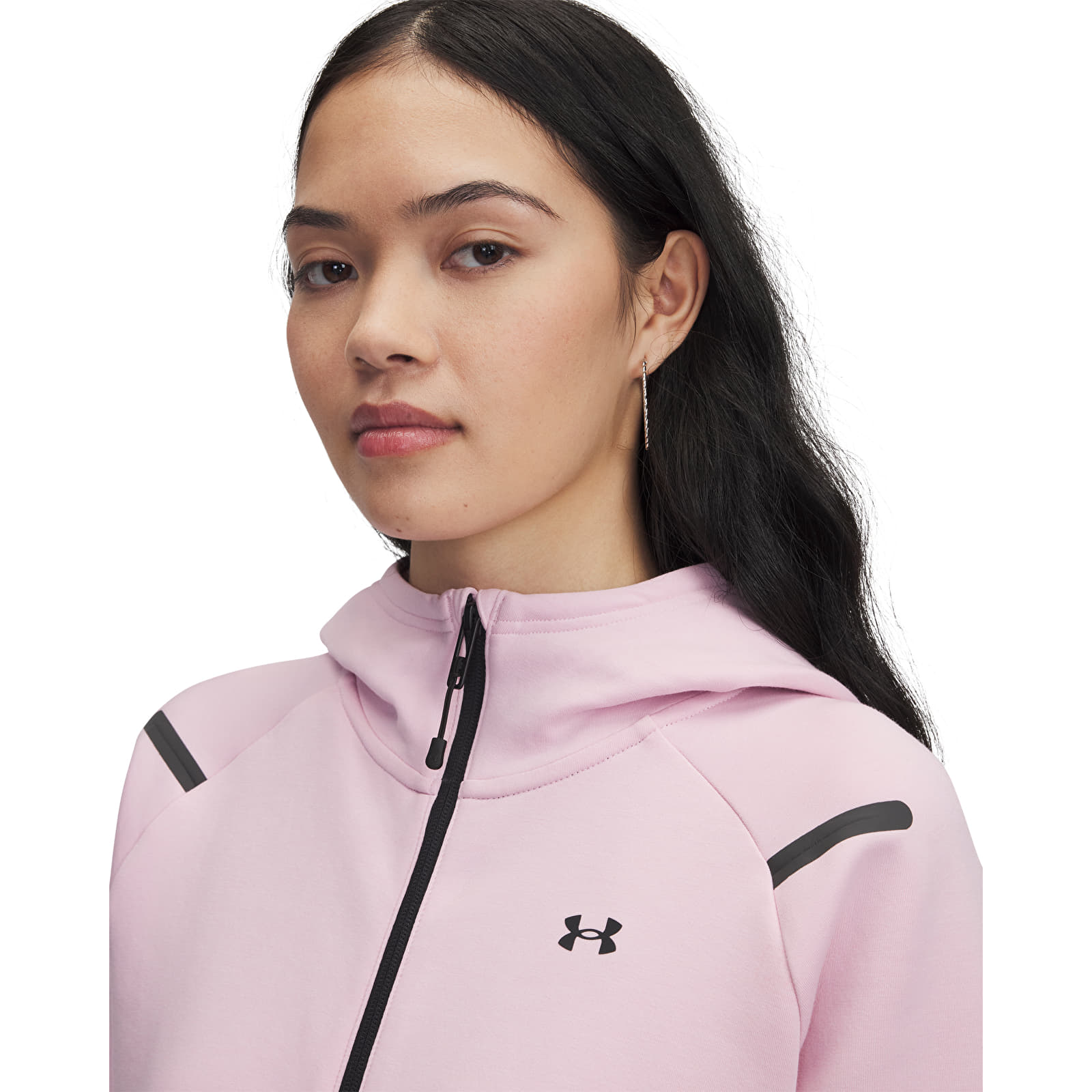 Sweatshirts für Frauen Under Armour Unstoppable Fleece FZ Prime Pink/ Black