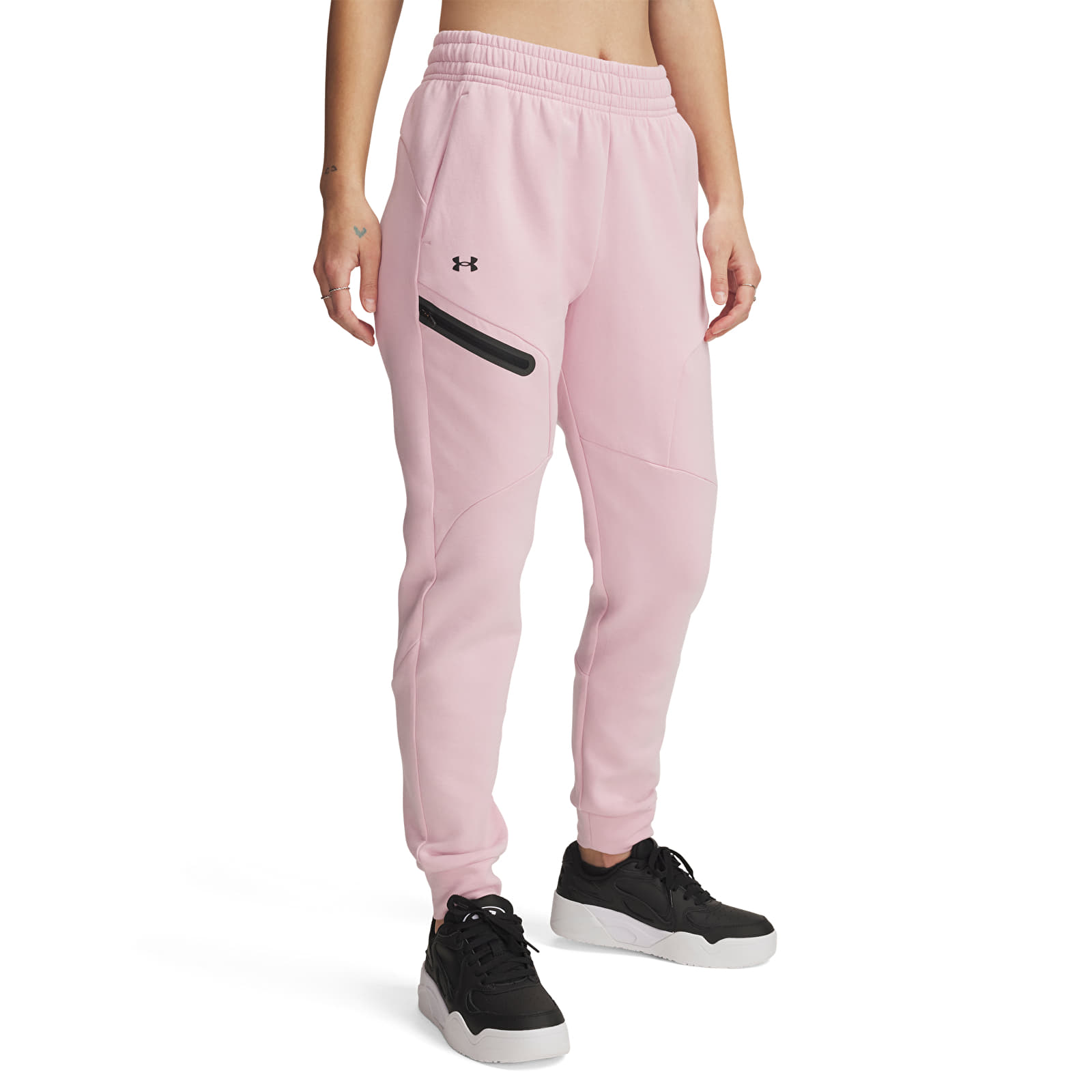 Women's Trousers Under Armour Unstoppable Fleece Jogger Prime Pink/ Black