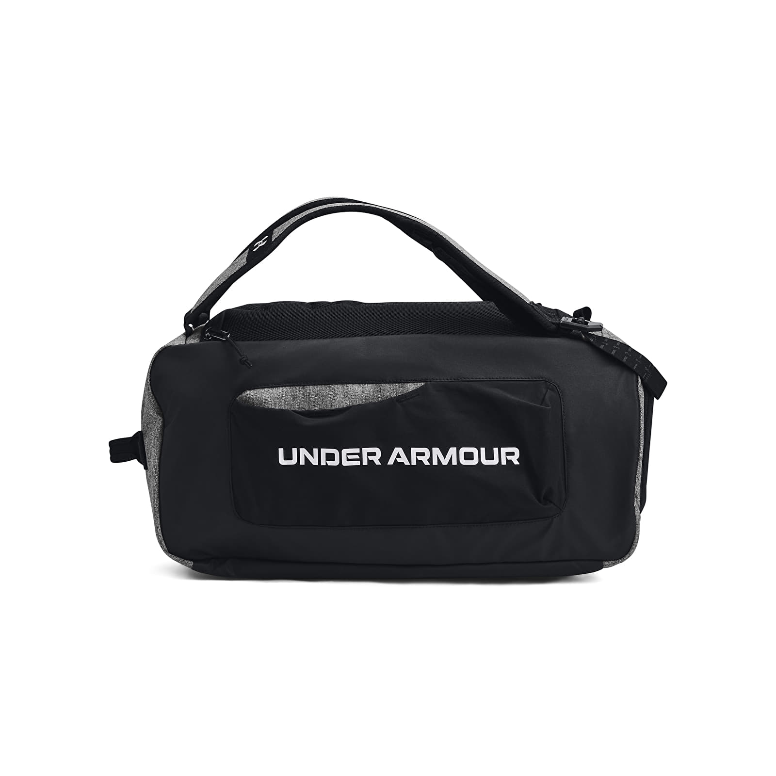 Duffle taske Under Armour Contain Duo SM BP Duffle Castlerock Medium Heather/ Black/ White