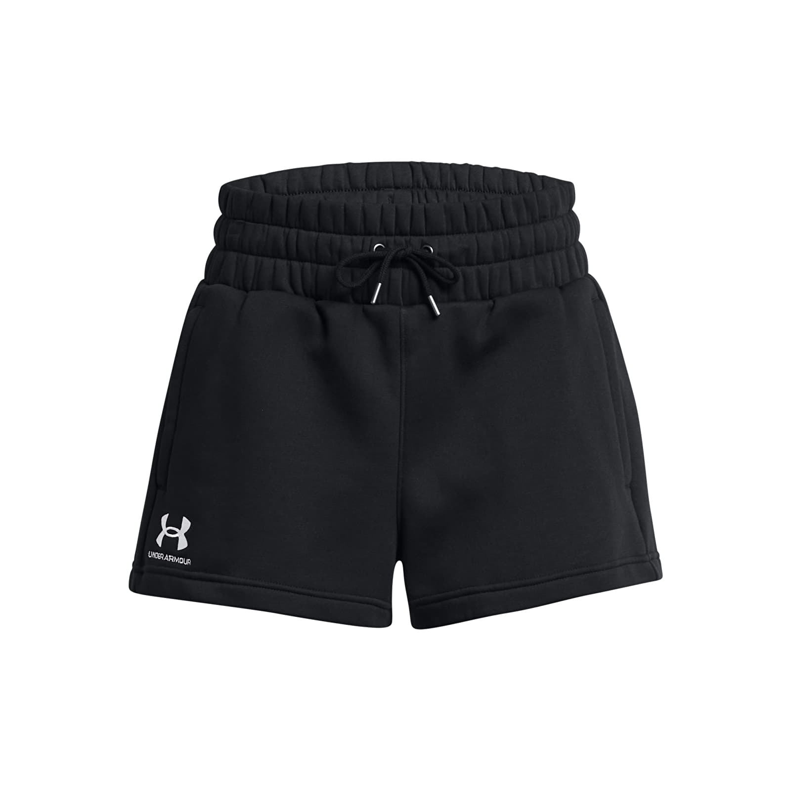 Sieviešu šorti Under Armour Icon Fleece Boxer Short Black/ White
