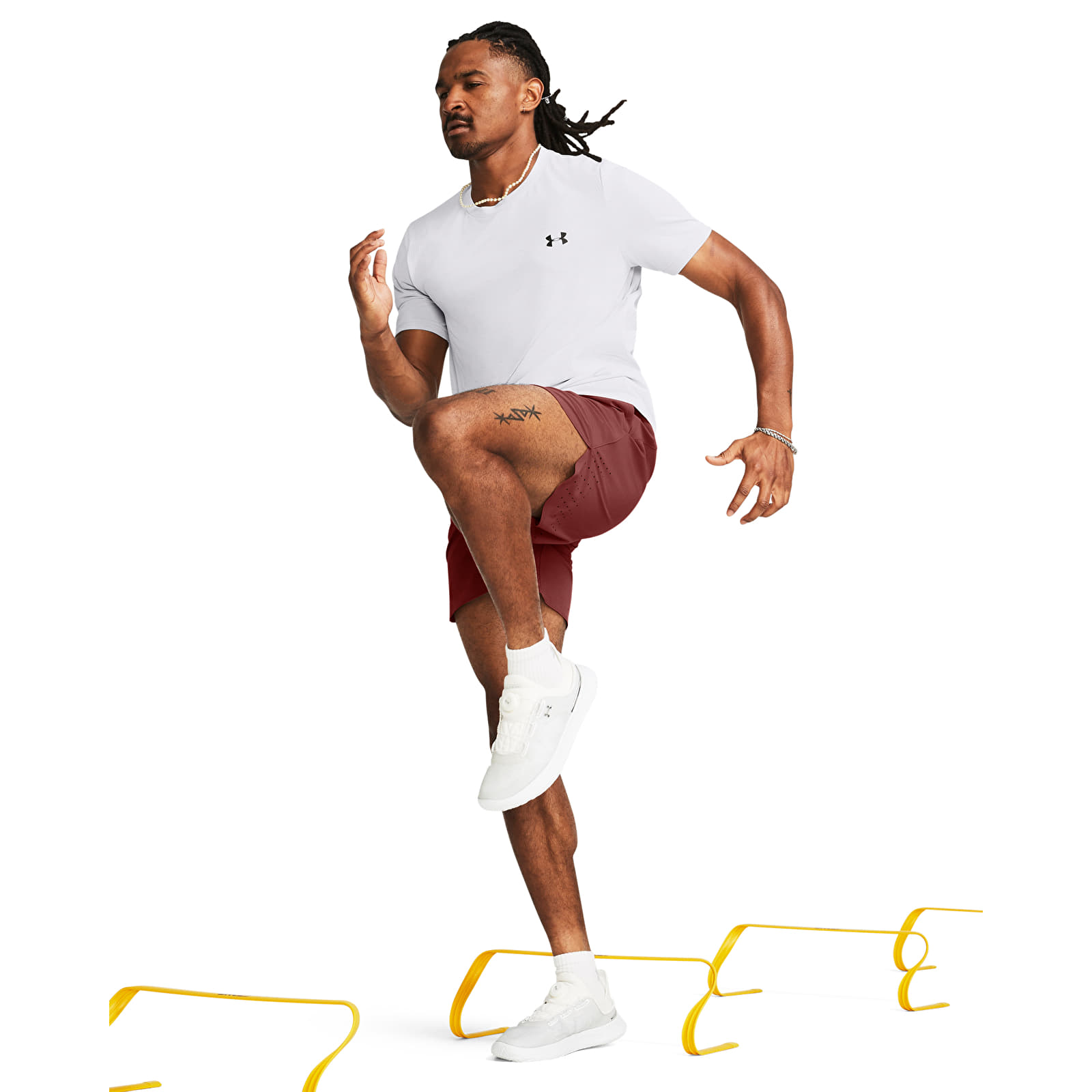 Meeste T-särgid Under Armour Vanish Seamless SS Tee White/ Black