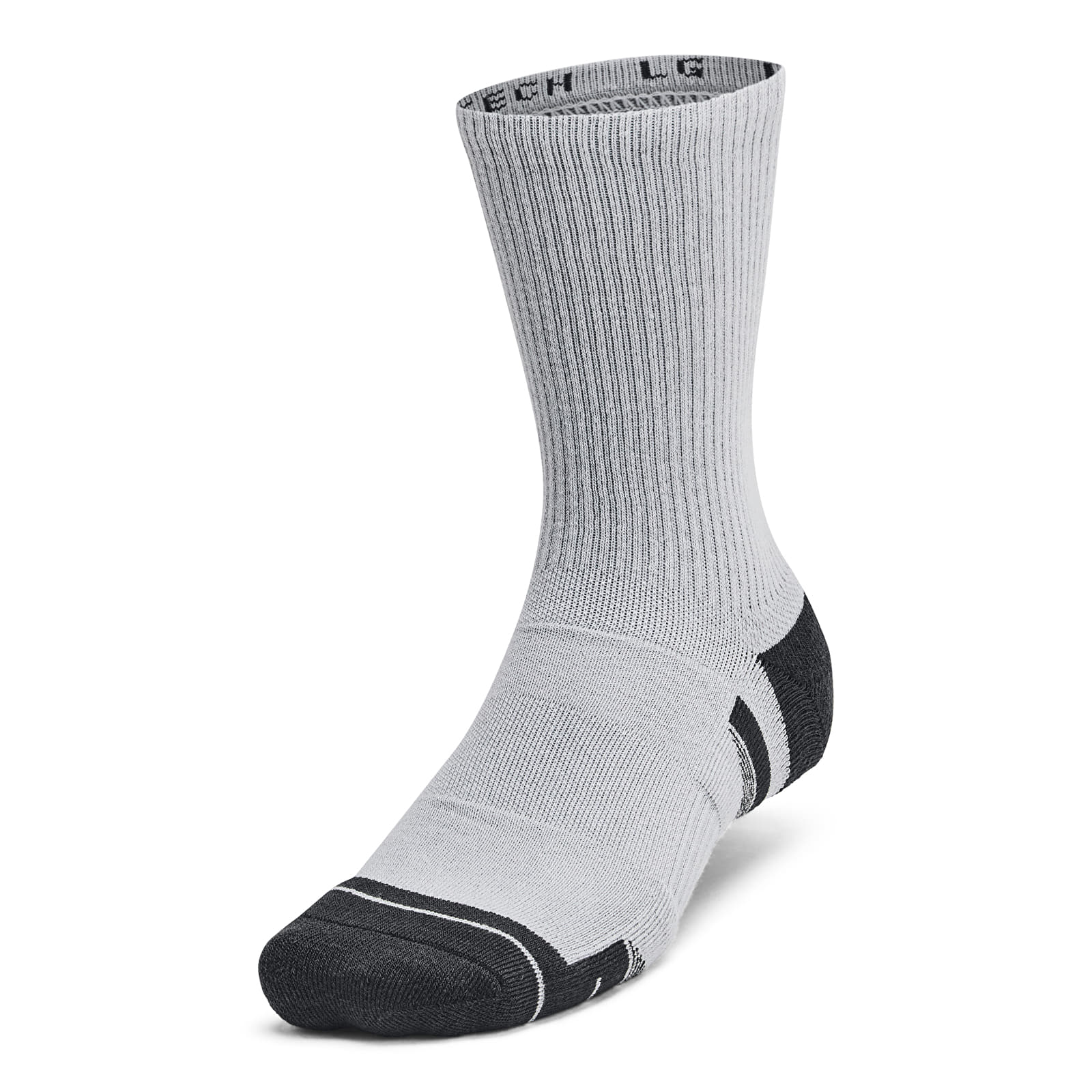 Calcetines para hombre Under Armour Unisex Under Armour Perf Tech 6-Pack Crew Mod Gray/ Mod Gray/ Jet Gray