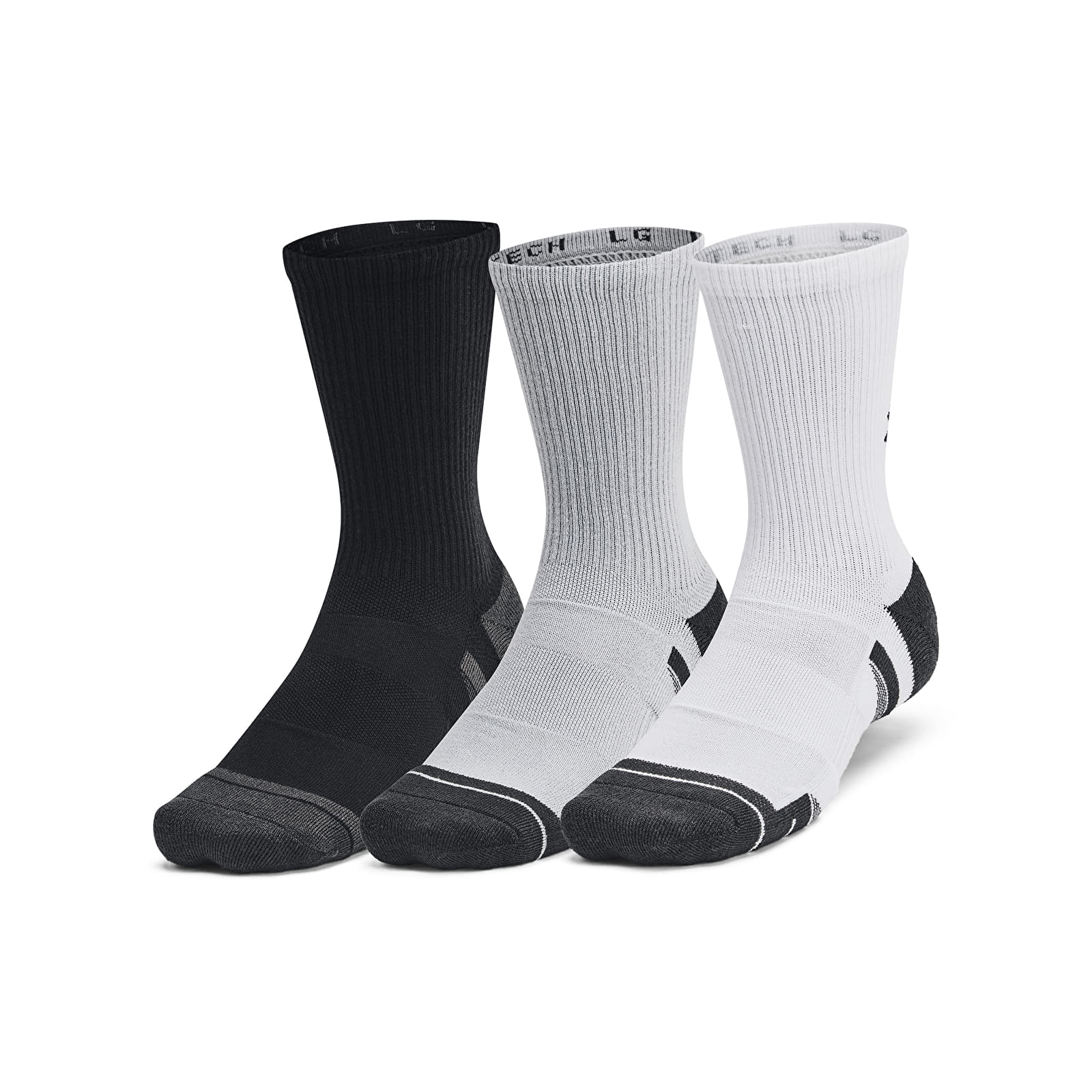 Calcetines para hombre Under Armour Unisex Under Armour Perf Tech 6-Pack Crew Mod Gray/ Mod Gray/ Jet Gray