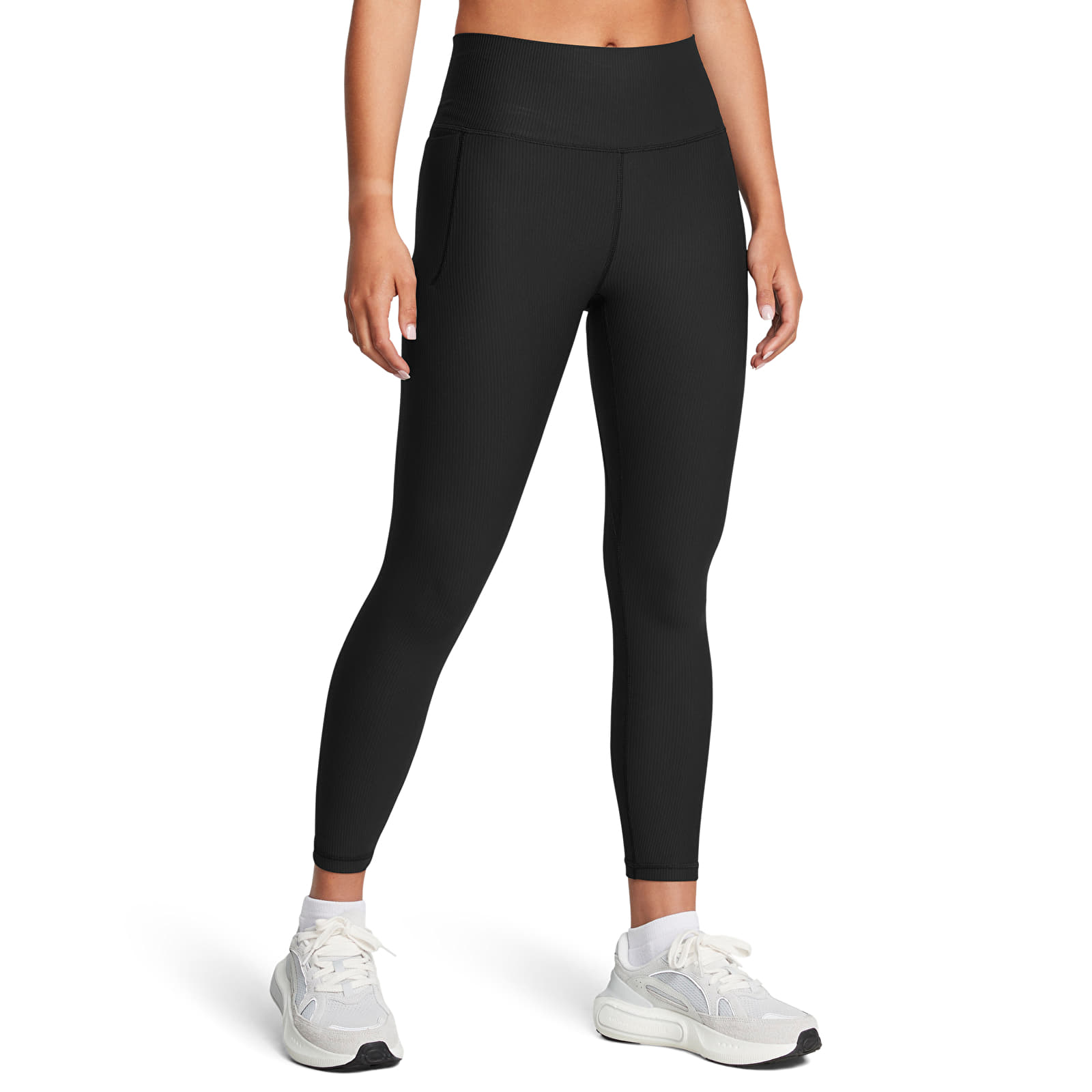 Women's Leggings Under Armour Meridian Rib Ankle Leg Black/ Black