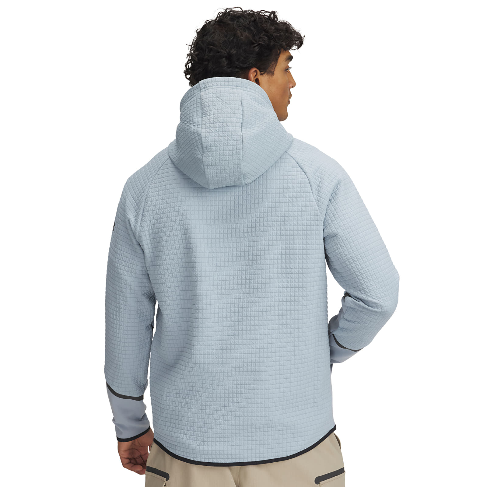 Herren-Sweatshirts Under Armour Unstoppable Fleece Grid FZ Harbor Blue/ Black