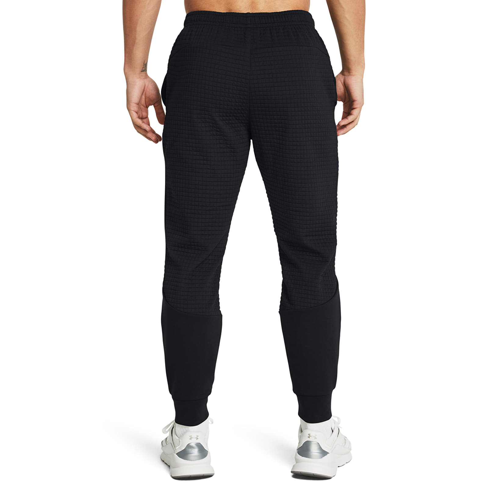 Sudaderas de hombre Under Armour Unstoppable Fleece Grid Jrg Black/ Black