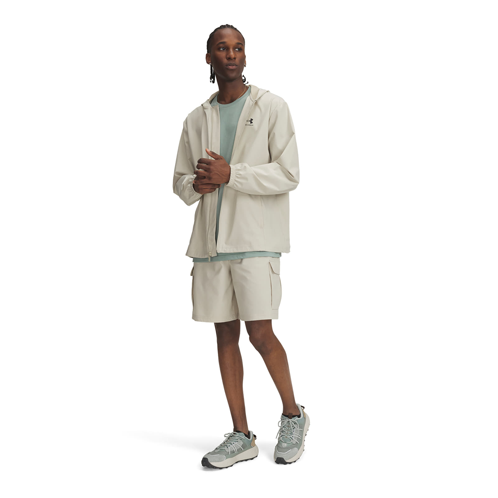 Pantalones cortos para hombre Under Armour Vibe Woven Cargo Short Khaki Base/ Black