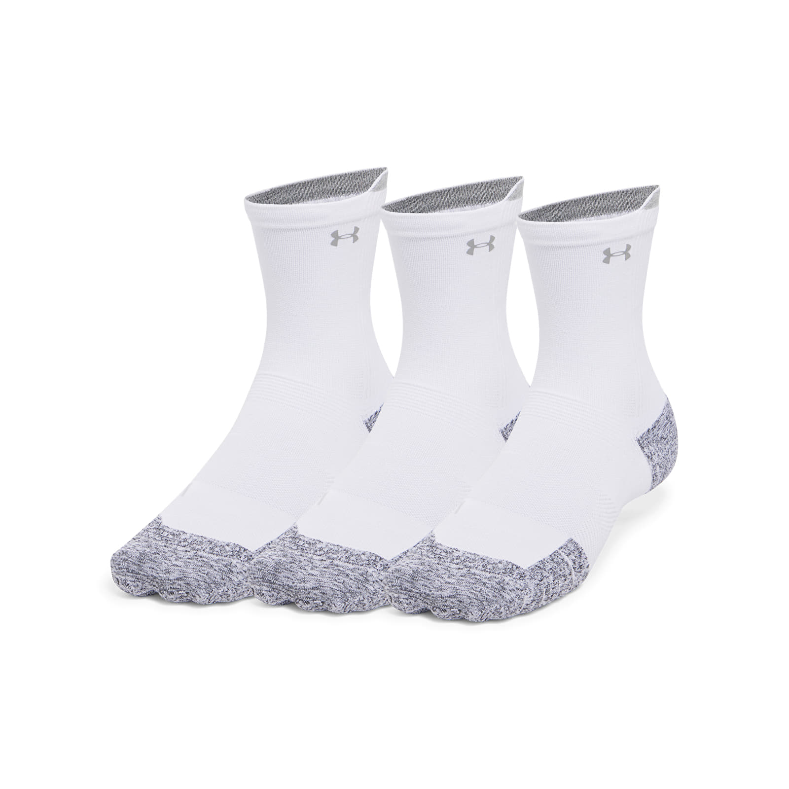 Чоловічі шкарпетки Under Armour AD Run Cushion 3-Pack Crew White/ White/ Reflective
