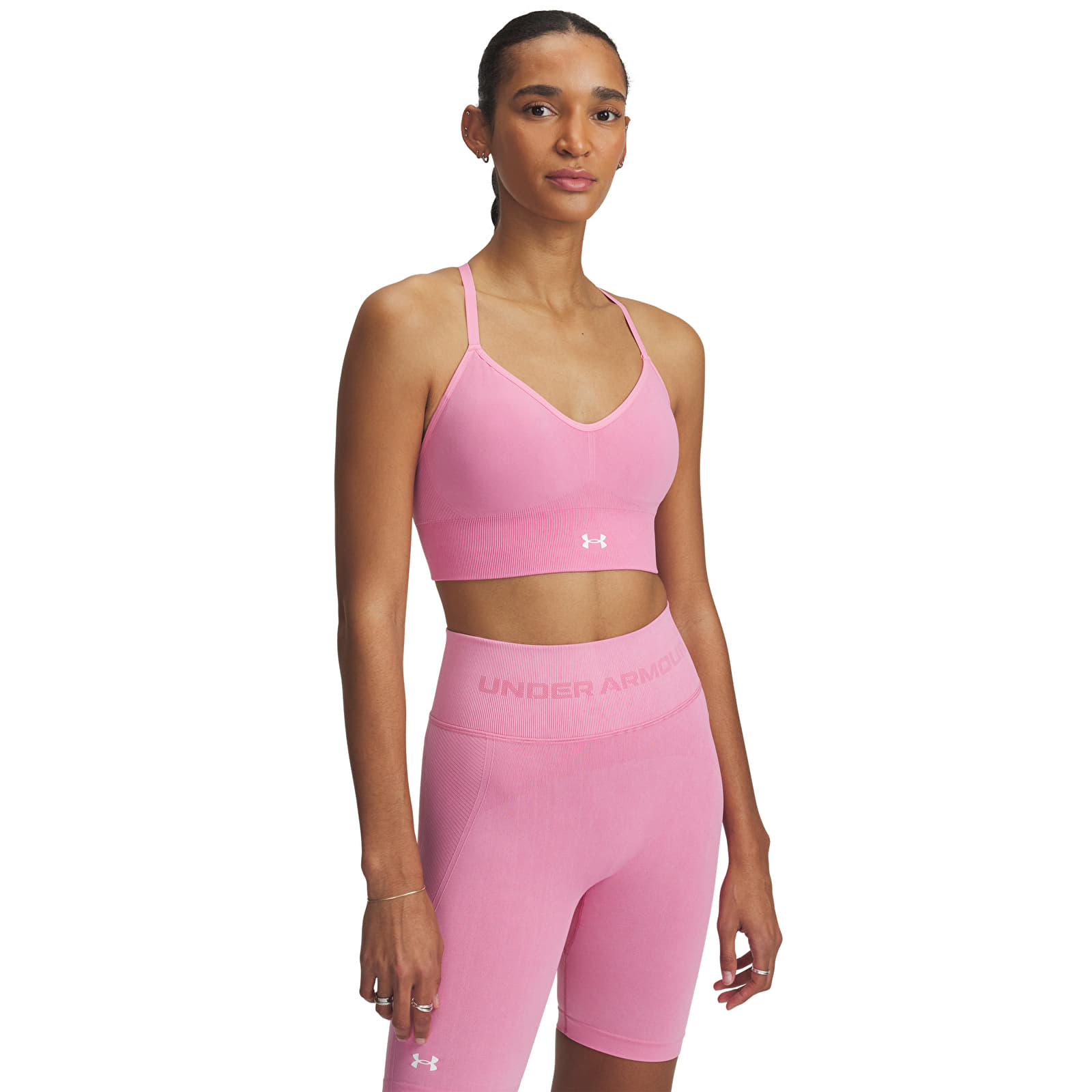 Rinnahoidjad Under Armour Vanish Seamless Washed Low Shaded Fuchsia/ White