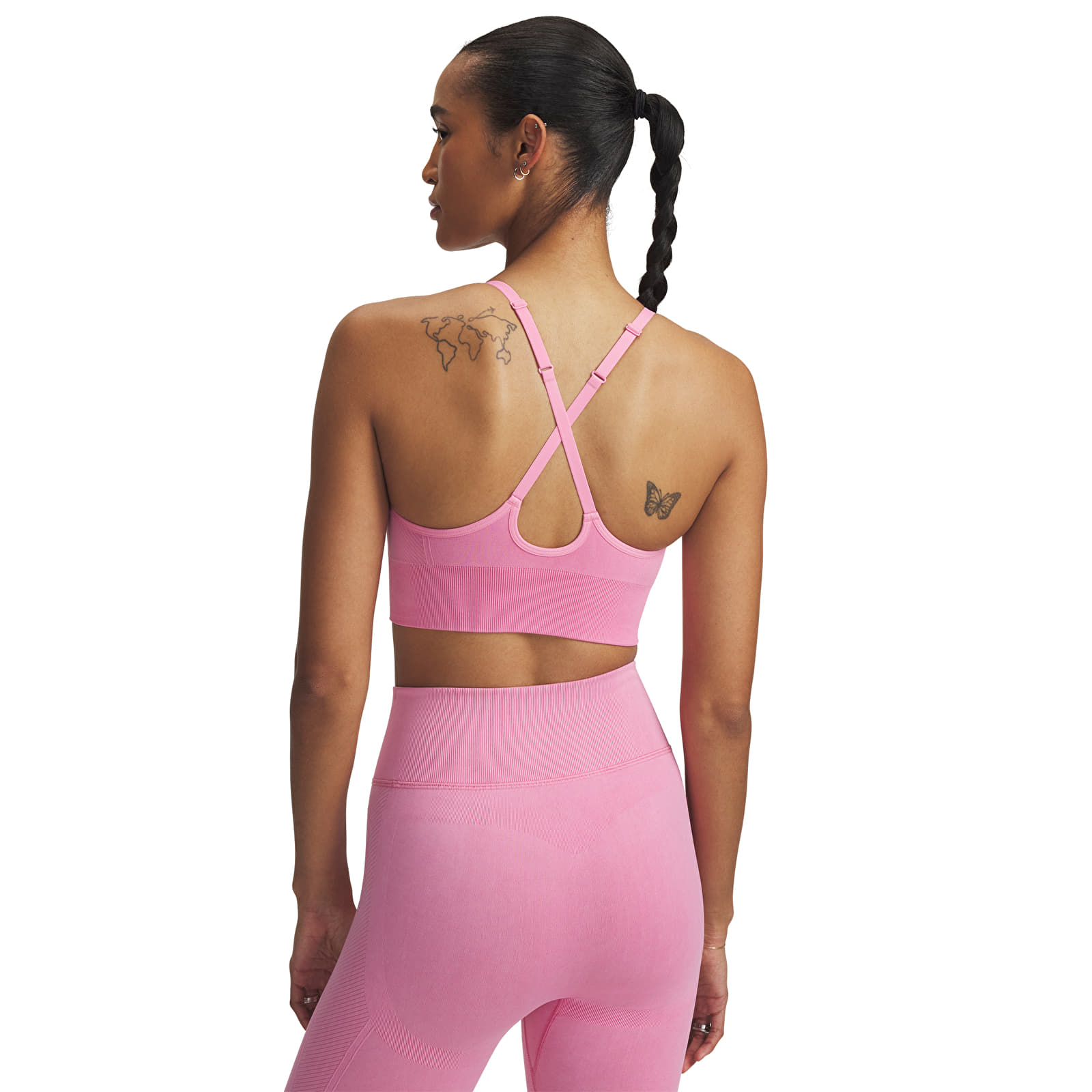 Rinnahoidjad Under Armour Vanish Seamless Washed Low Shaded Fuchsia/ White