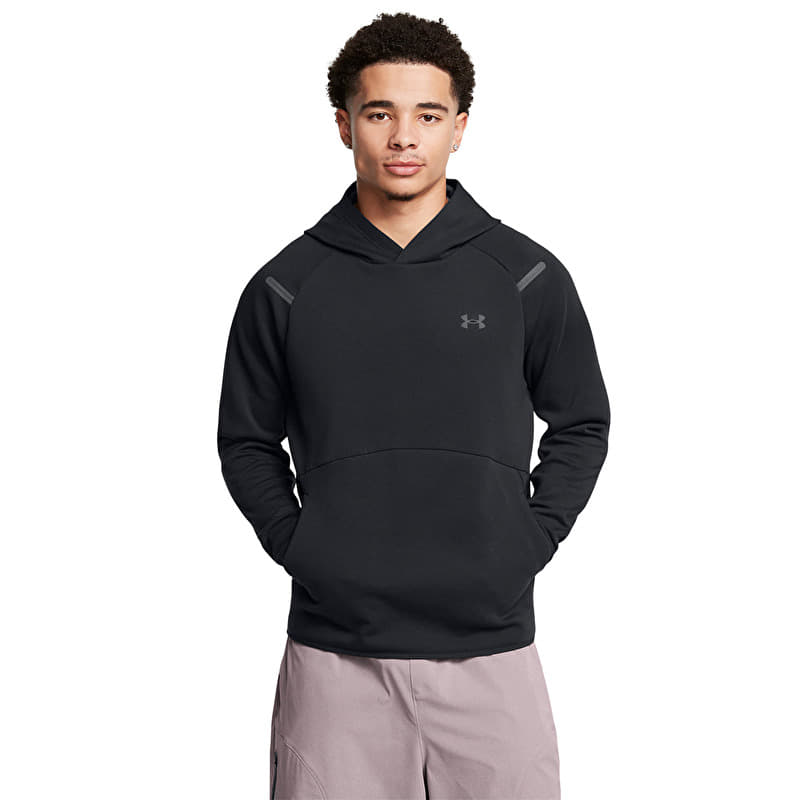 Sweatshirt Under Armour Unstoppable Fleece Hooded EU Black/ Black